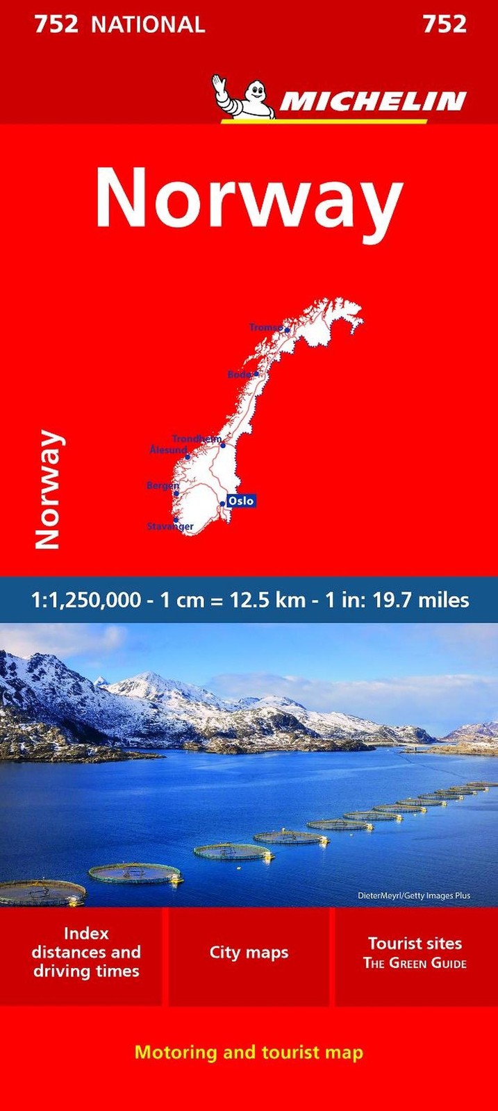 Norway – Michelin National Map 752 by Michelin Folded Book