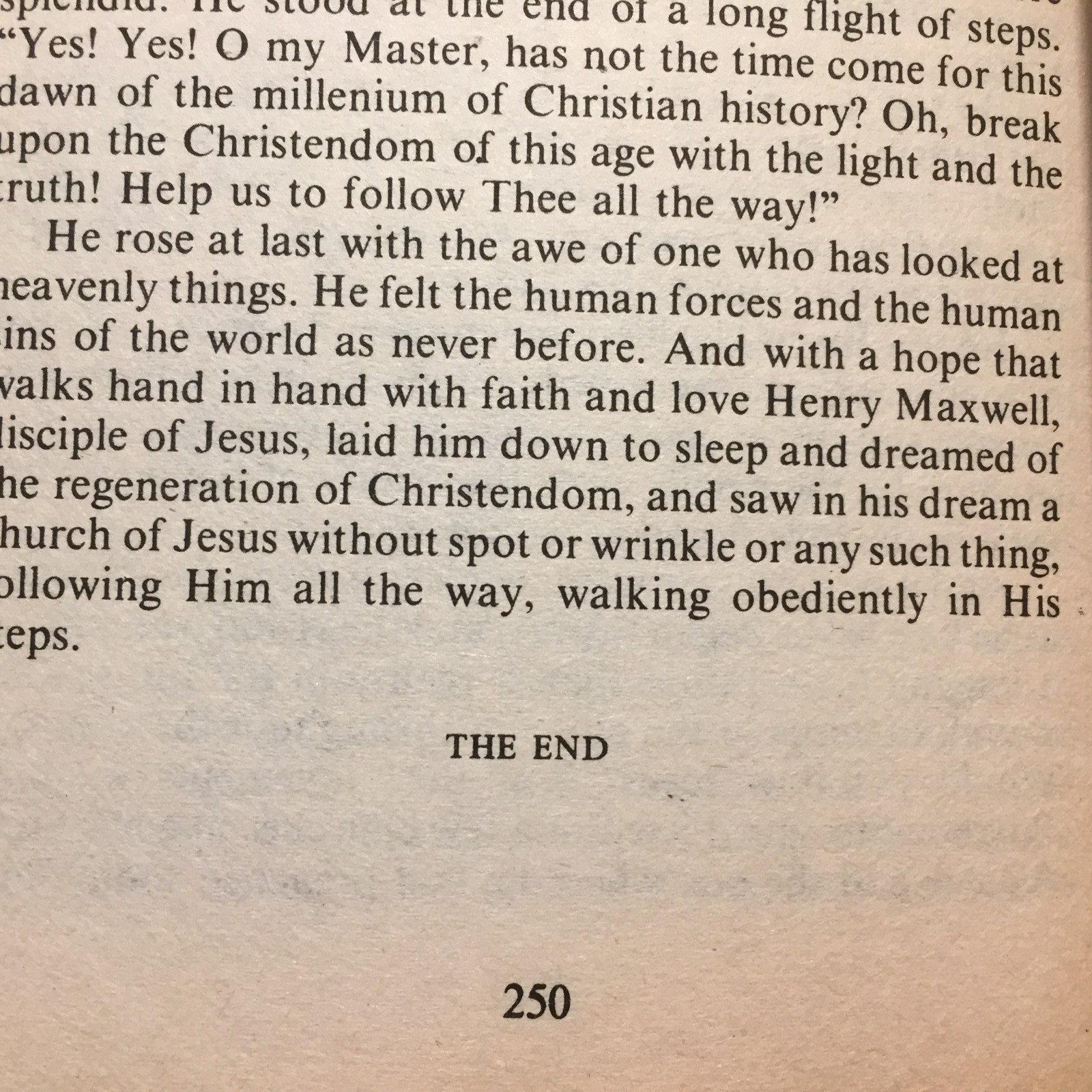 In His Steps Charles M. Sheldon 1979 Whitaker House Christian Discipleship Book