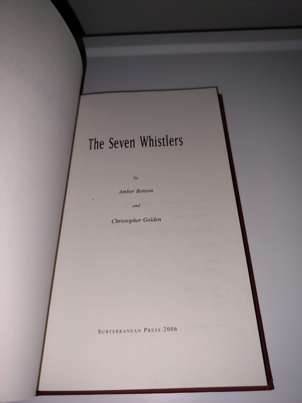 SIGNED Amber Benson Christopher Golden The Seven Whistlers – 1st – Free Shipping