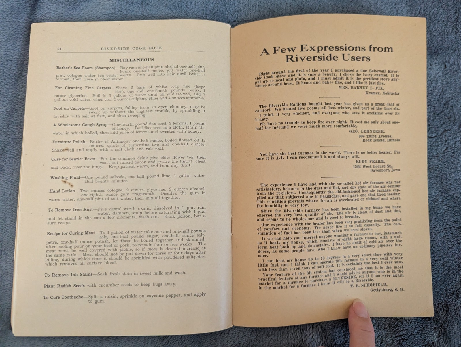 Lot 3 VTG advertising cookbooks Riverside Hamilton Beach Pillsbury 1920s-1950s