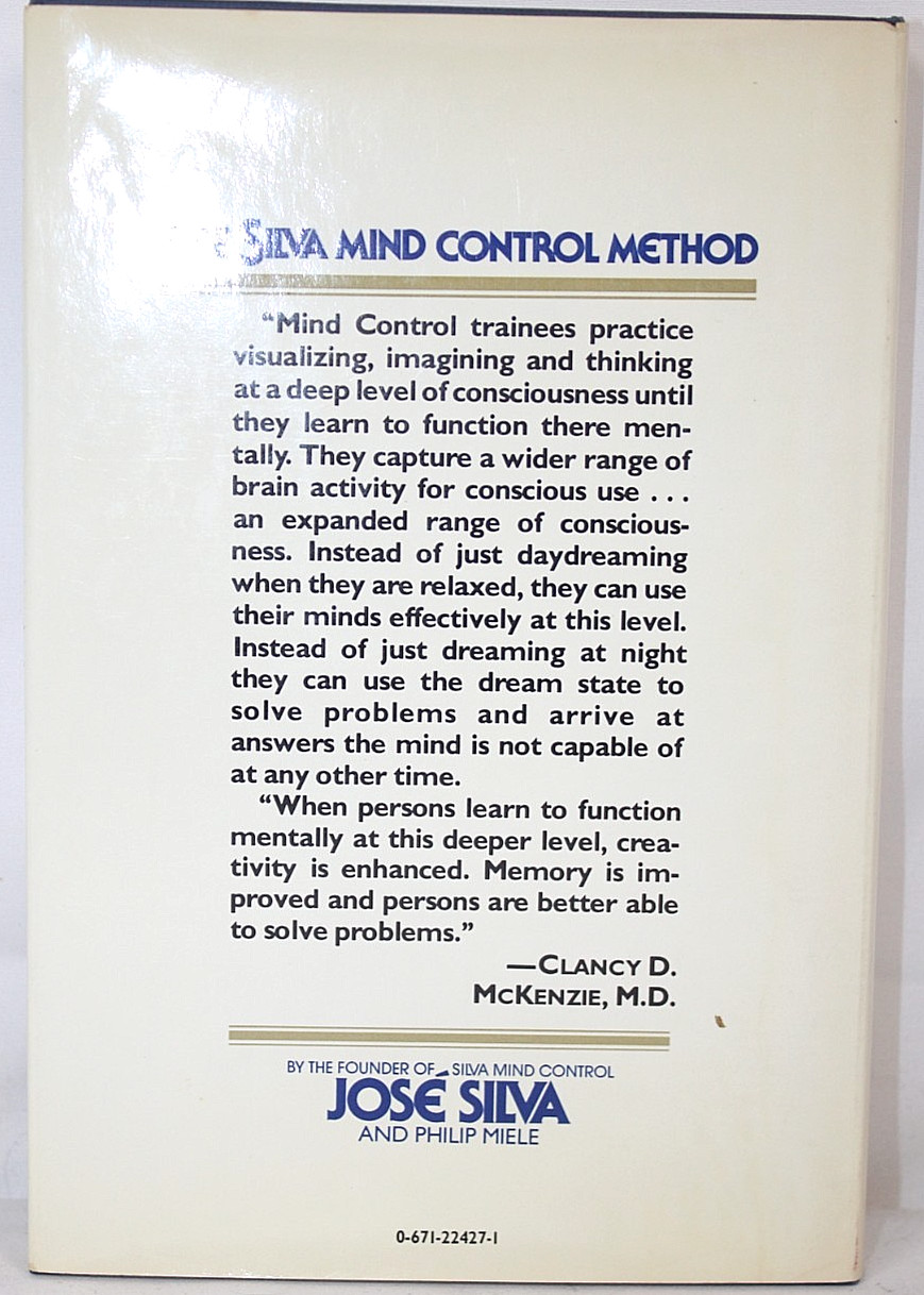 1st Ed., 2nd Printing / Silva Mind Control Method / Silva & Miele / 1977 HC DJ
