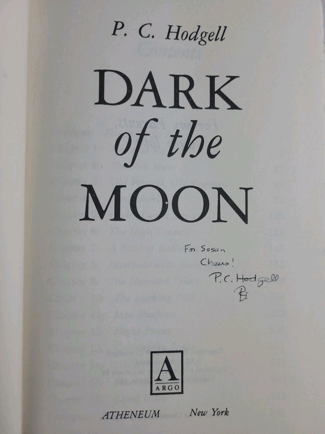 *SIGNED* Dark of the Moon P.C. Hodgell Atheneum HCDJ BCE 1985 Sci-fi