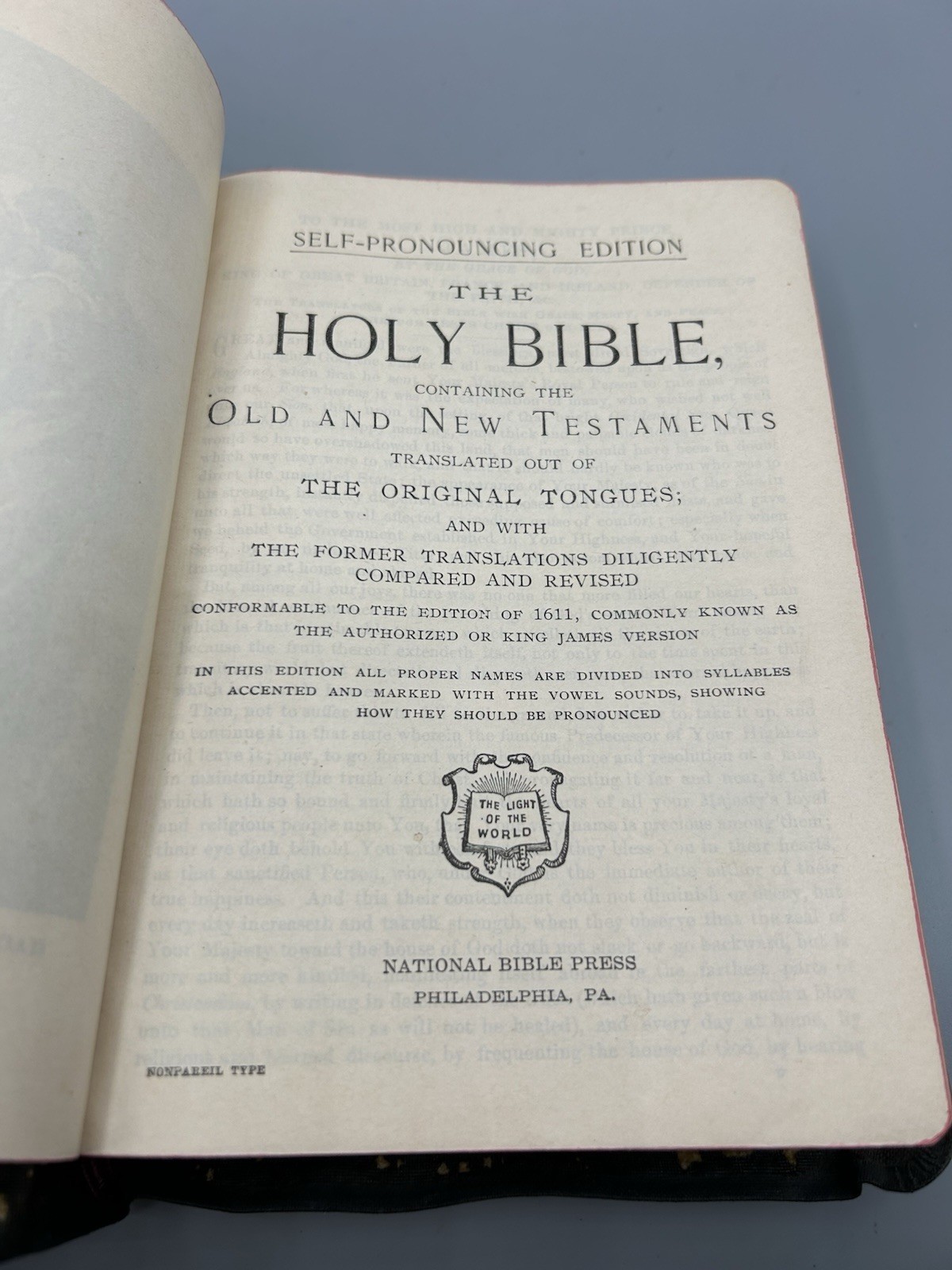 KJV Holy Bible – Sunday School Scholars Edition – 1920s National Bible Press