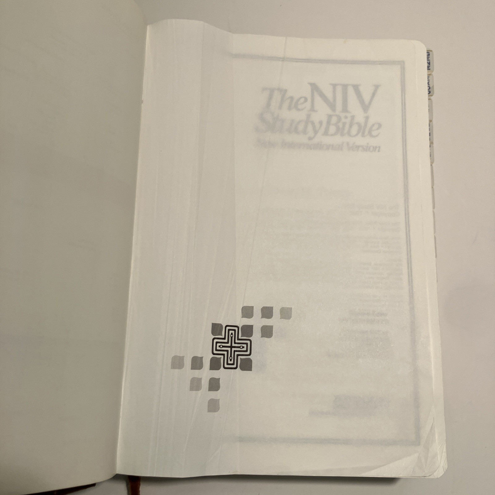 VTG NIV Study Bible Red Letter Zondervan 1985 Bonded Leather Meticulously Tabbed