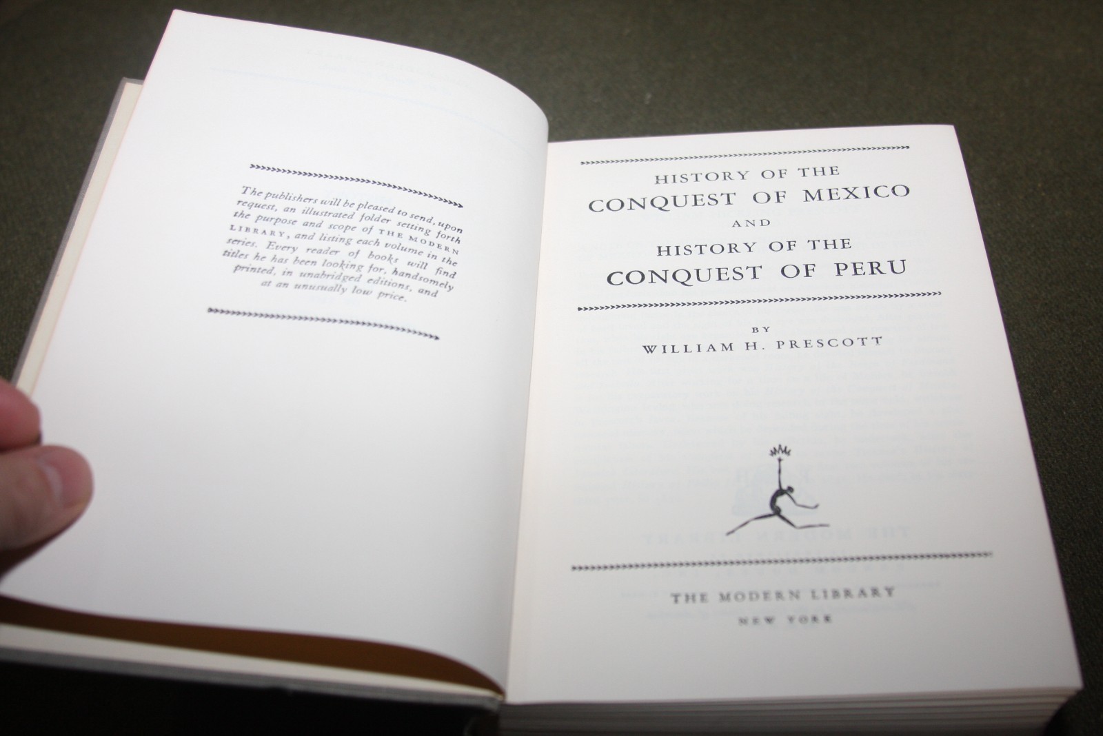 The Conquest of Mexico / Conquest of Peru by William H. Prescott HC