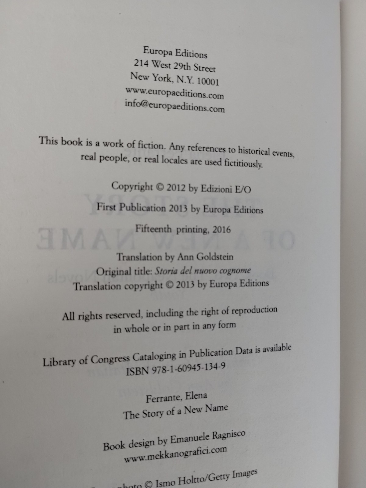 Lot Of 2 Neapolitan Novels By Elena Ferrante, Europa Editions Book 1-2