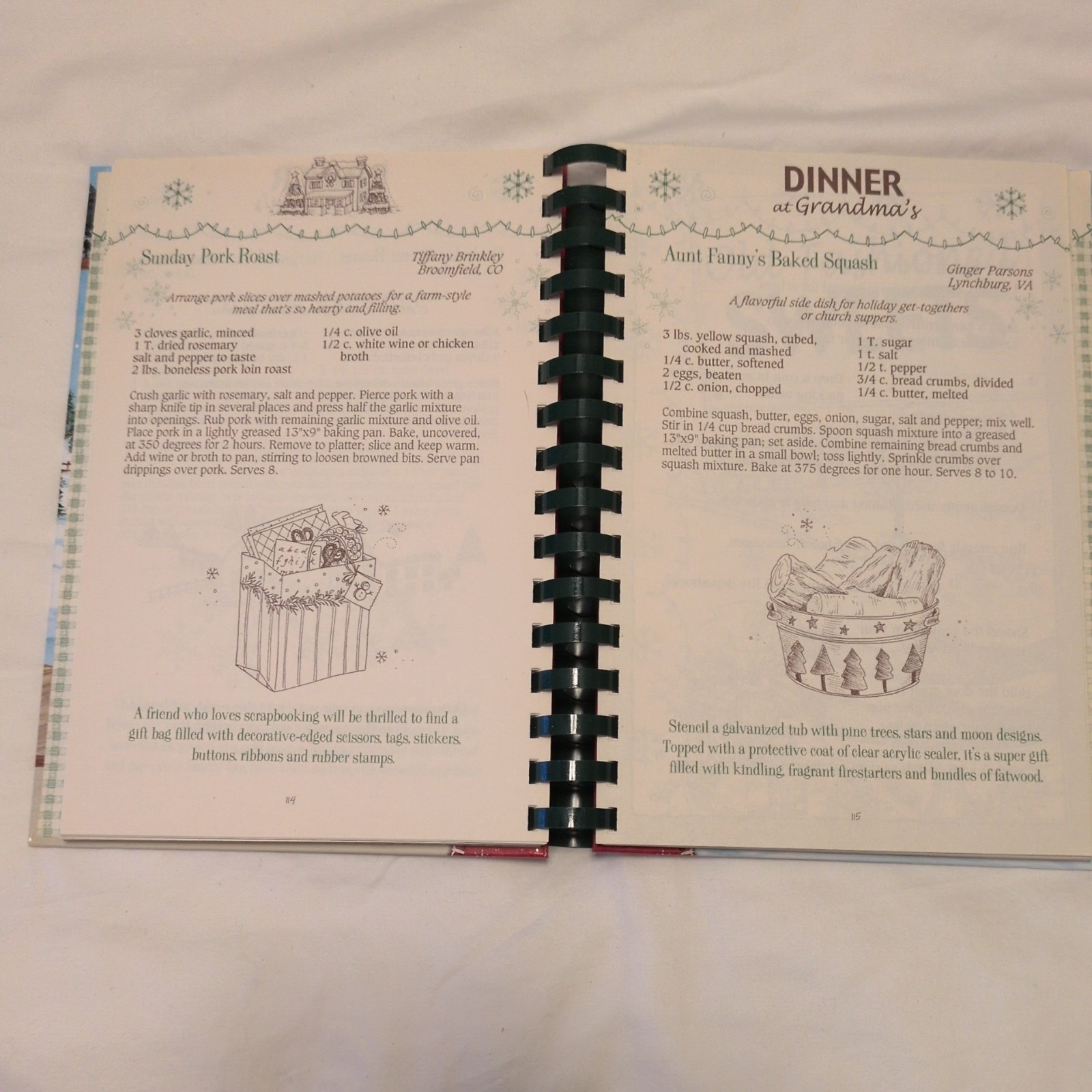 Lot Of 2 Gooseberry Patch Spiral Bound Cookbook Coming Home Christmas Holidays