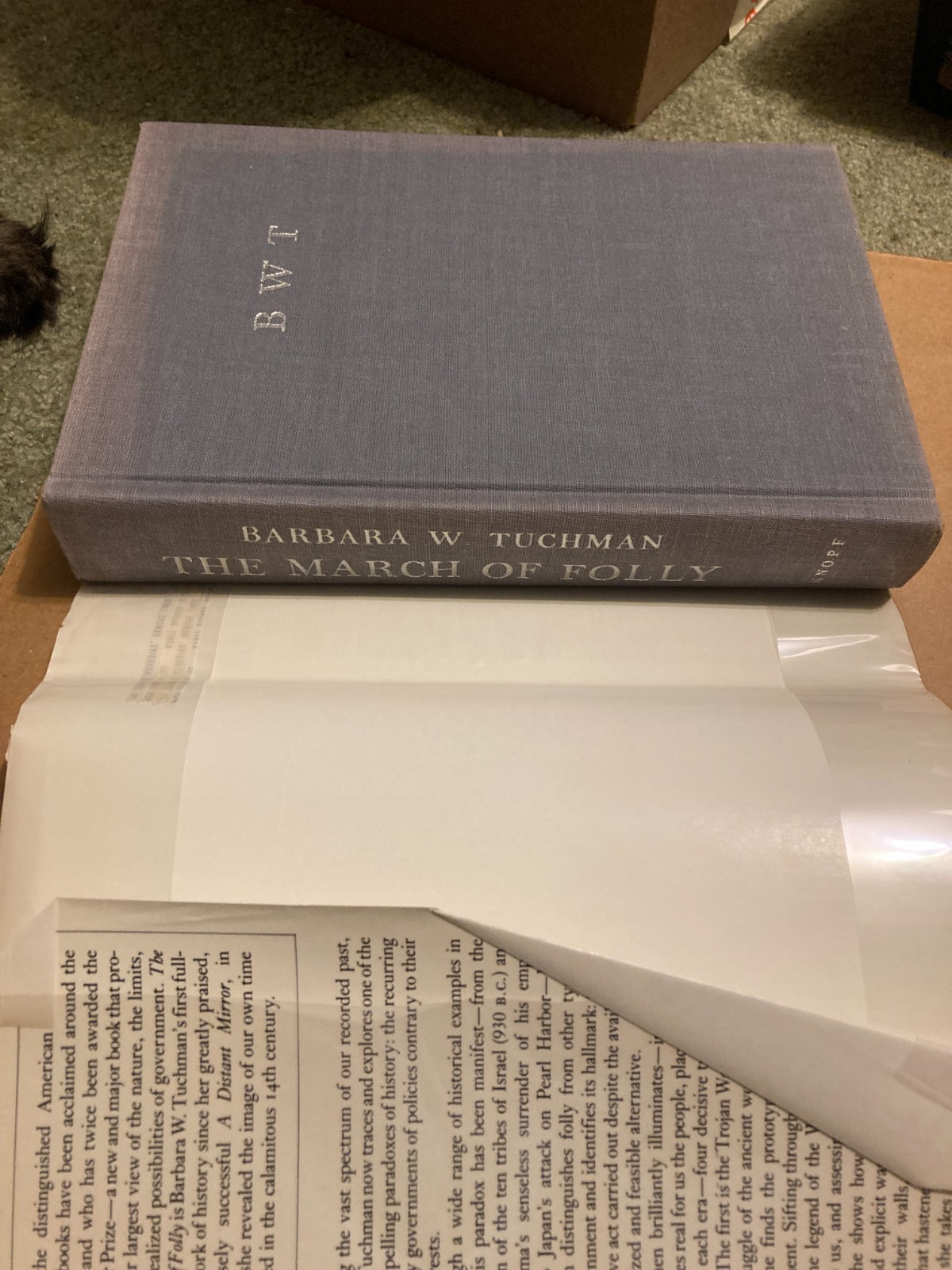 Barbara W. Tuchman Lot: The March of Folly HC/DJ/BJ Cover & A Distant Mirror PB