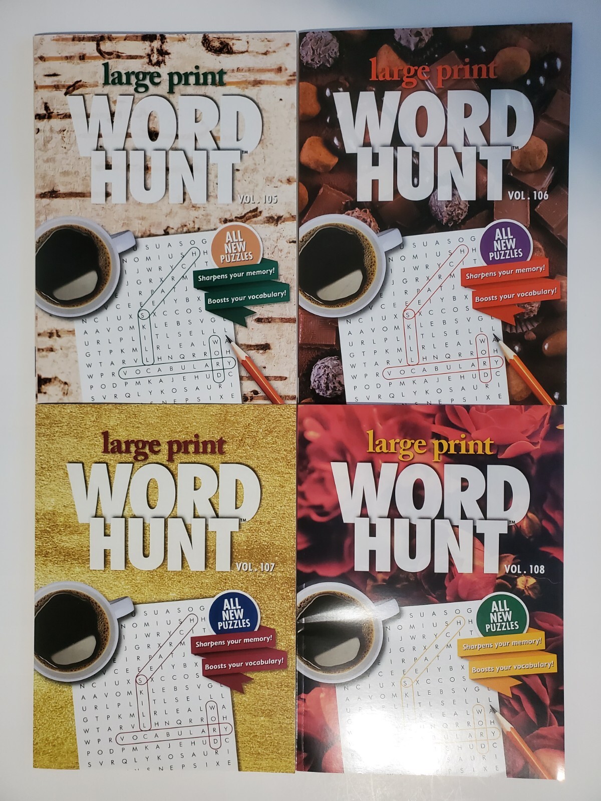 Large Print Word Hunt Puzzle Books Papp Search,Find,Game,Hobby Pick up to 20Vols