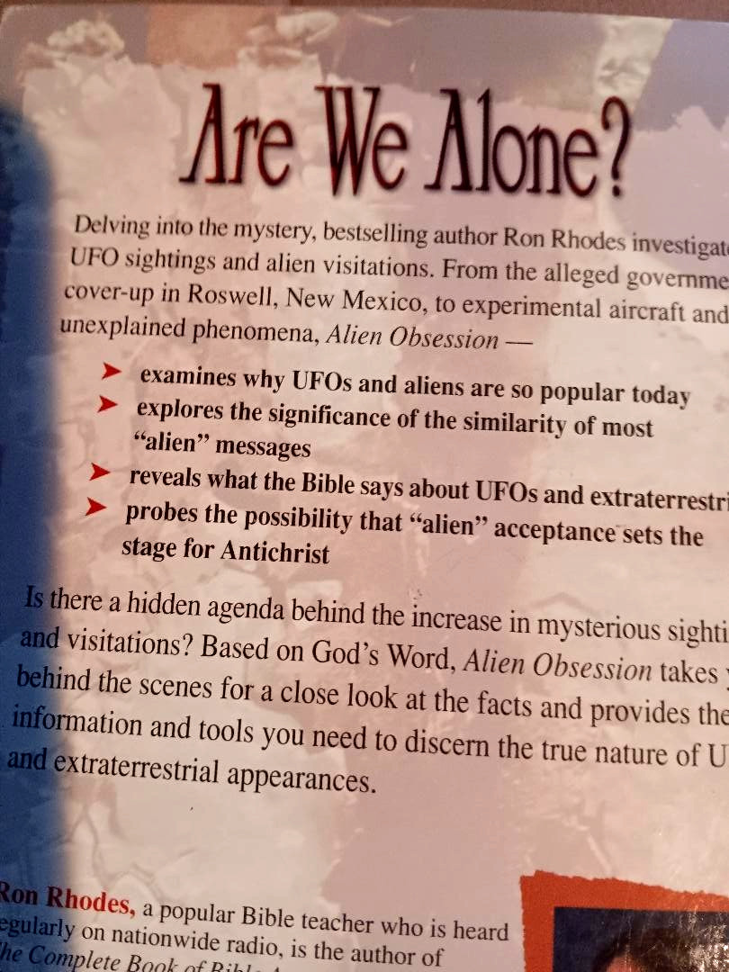 ALIEN OBSESSION What lie behind abductions, sightings RON RHODES free Shipping