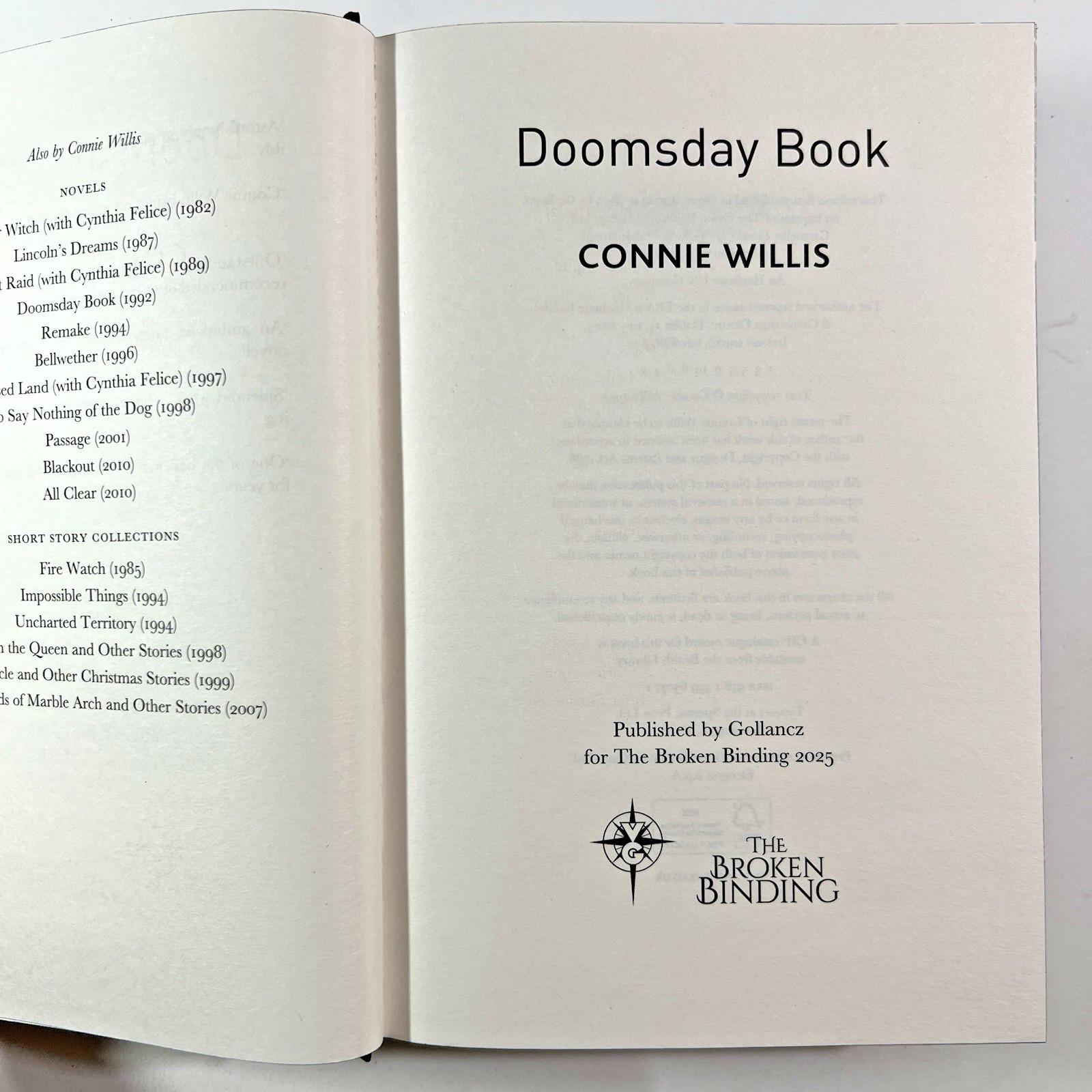 Connie Willis Doomsday Book The Broken Binding Tier 2 Hardcover Limited 1st Ed