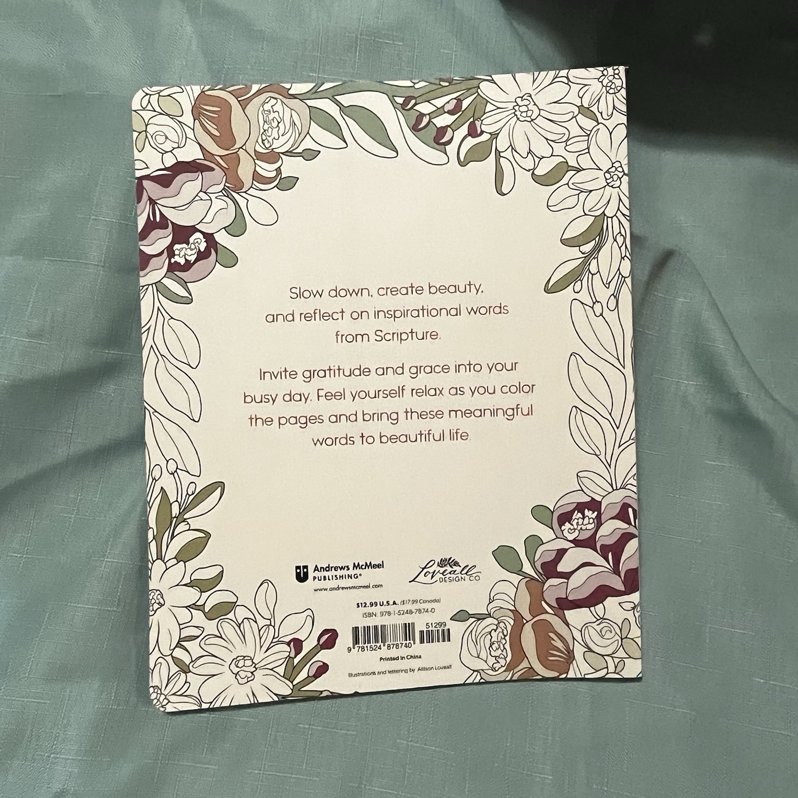 Scriptures and Florals Coloring Book – Paperback By Loveall, Allison 96 Pages