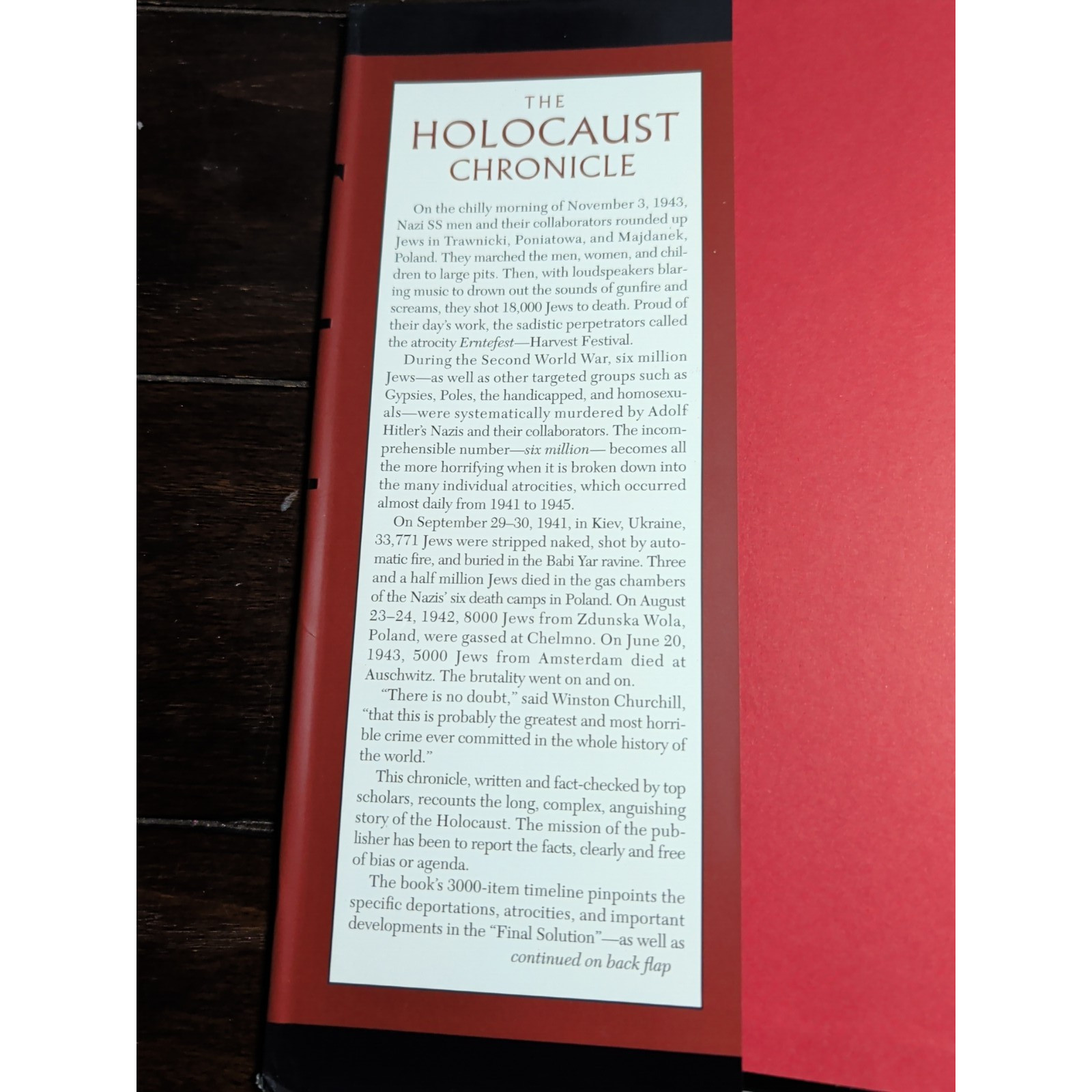 The Holocaust Chronicle : A History In Words And Pictures – 2003 HC ~ VGood Cond