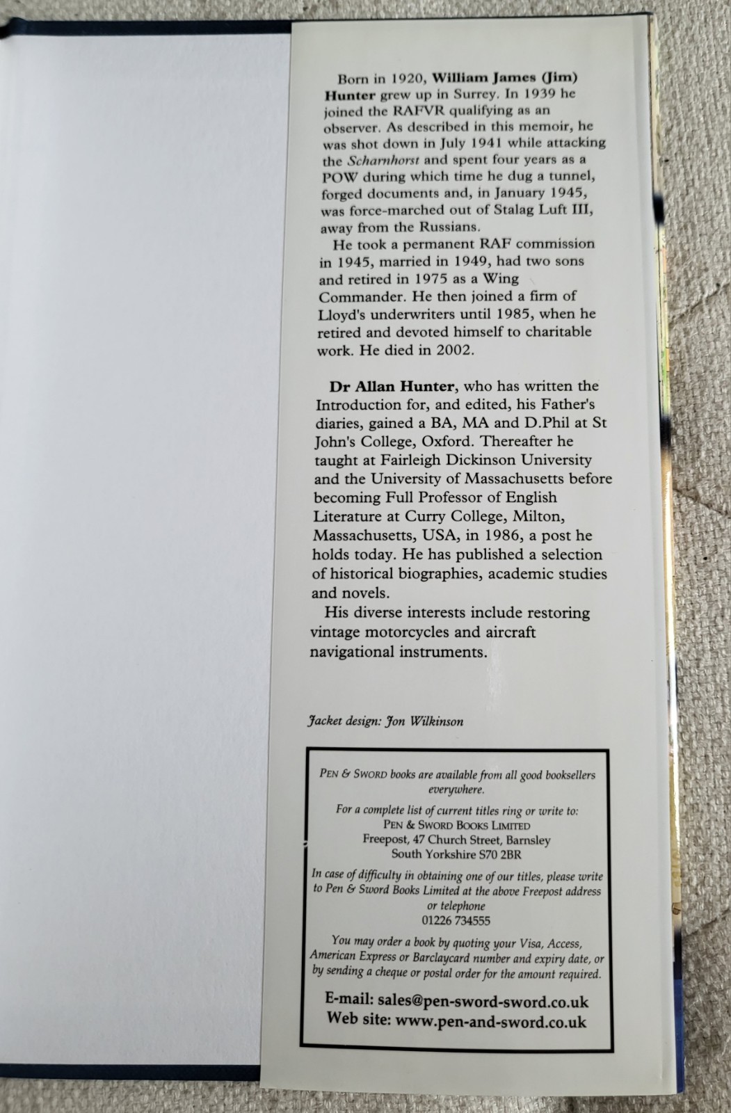 ✈️ **SIGNED** From Coastal Command to Captivity: Memoir of Second WW, HARD COVER