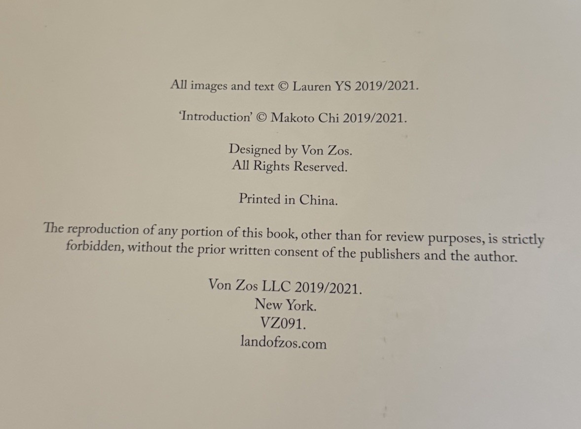 Lauren YS Dream Logic Paperback Art Book 2021 Von Zos RARE – SEE PHOTOS