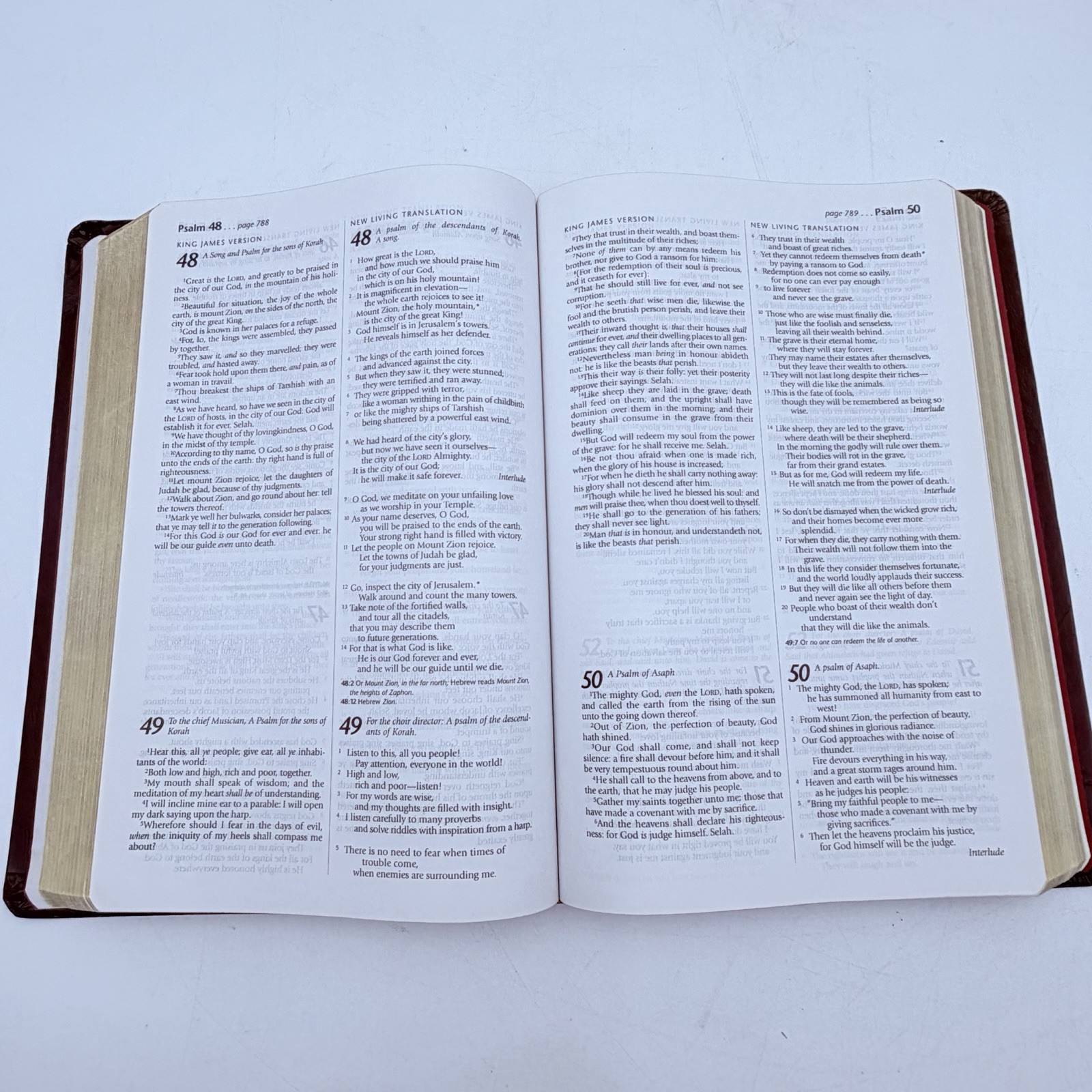 Holy Bible TBN Parallel Edition King James Version Living Translation KJV NLT