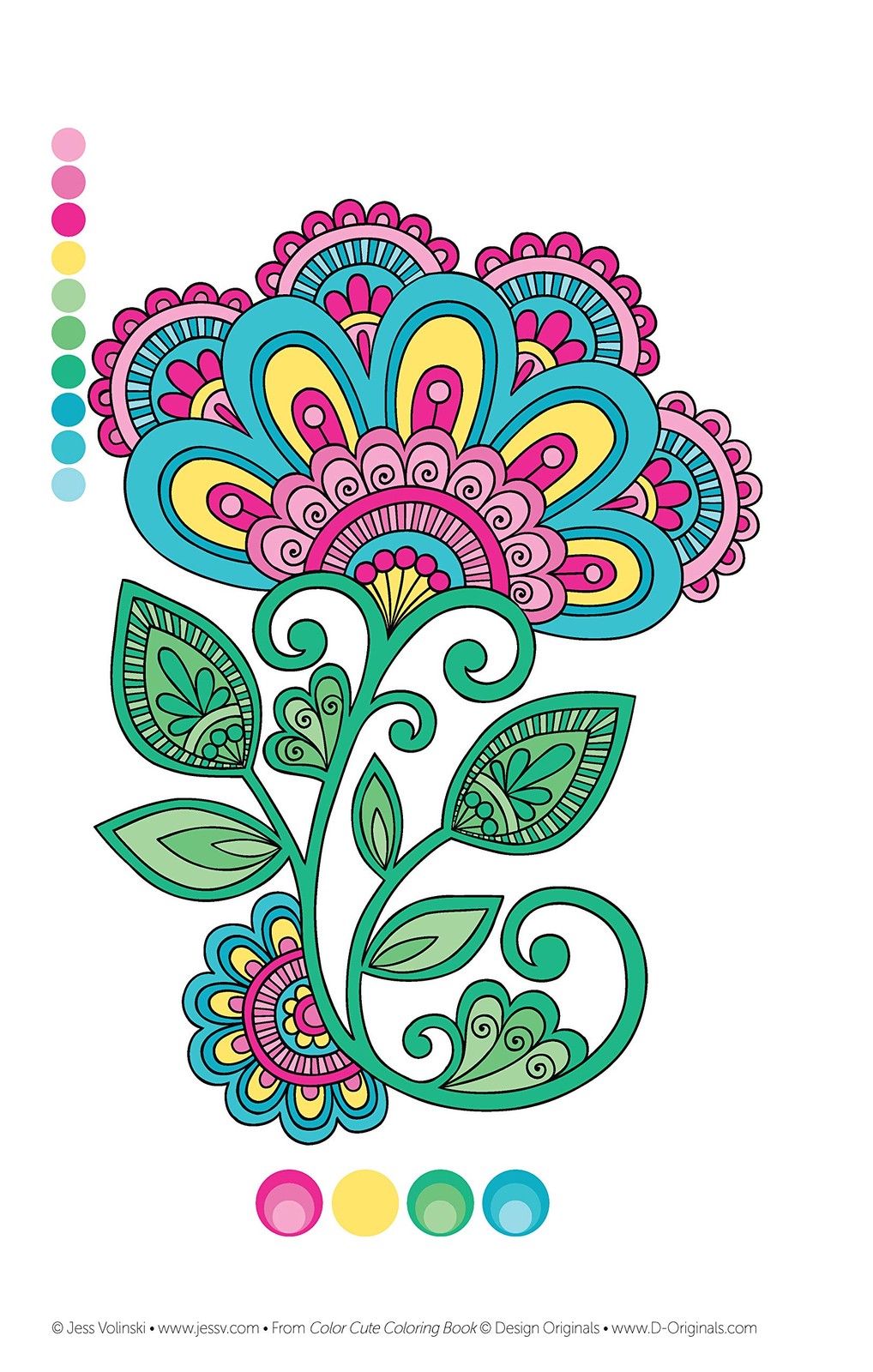 Color Cute Coloring Book: Perfectly Portable Pages (Design Originals)…