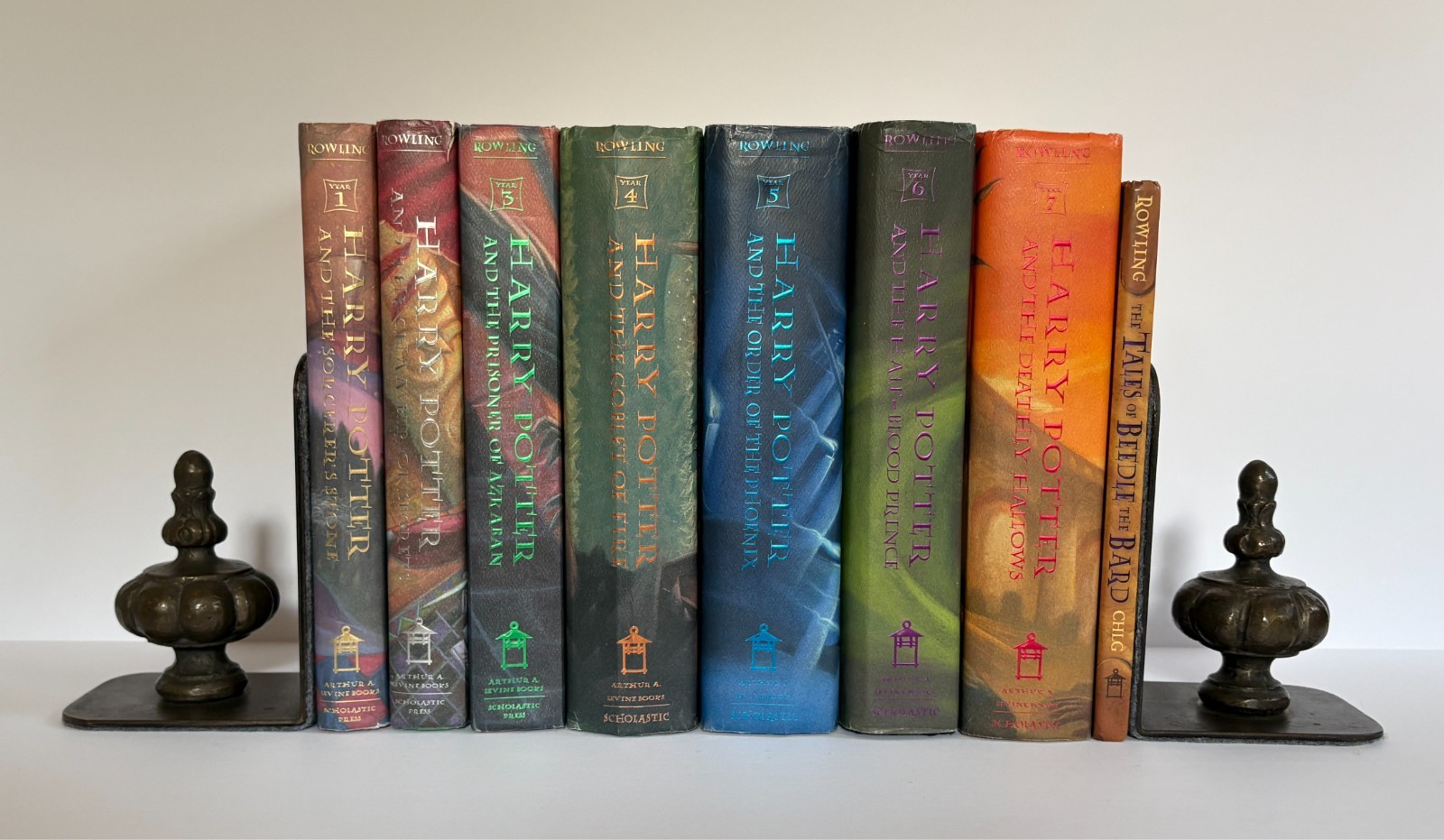 HARRY POTTER Complete Lot of 8 (1-7 +) Set Series HARDCOVER Books FIRST EDITION