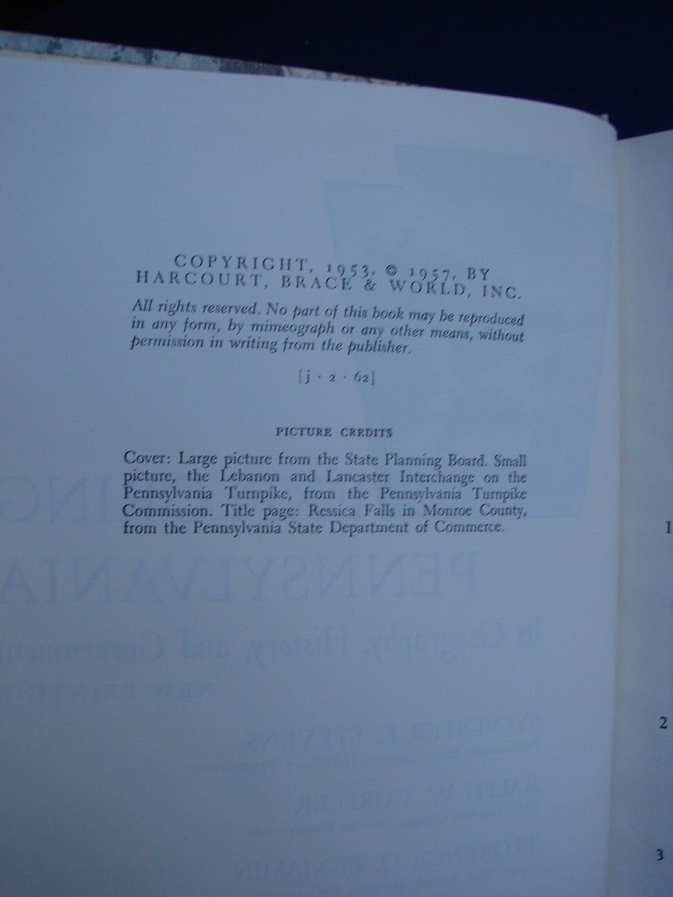 EXPLORING PENNSYLVANIA: 1957 HC Harcourt Brace & World 624 Pages Steven Cordier