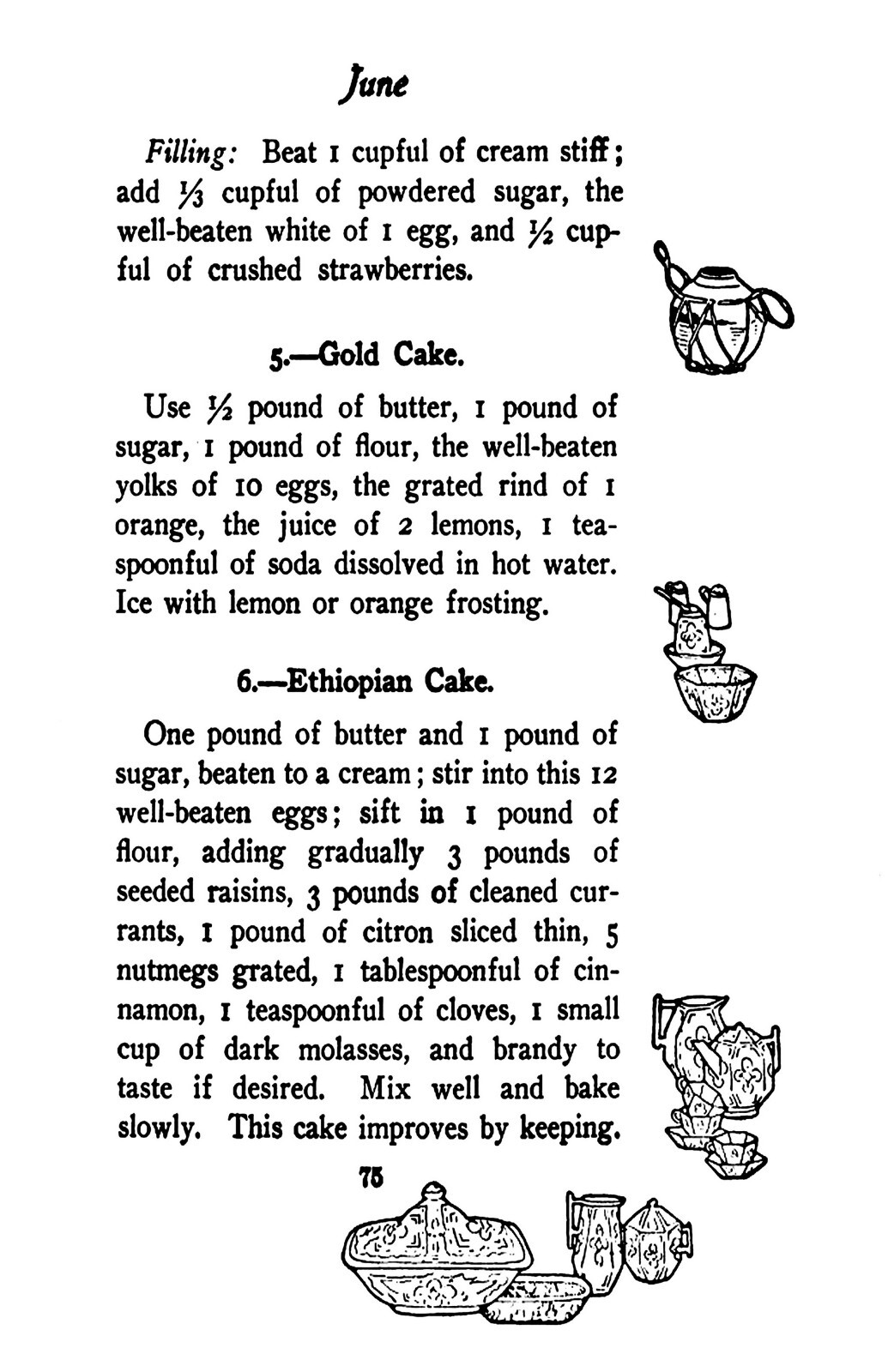 „1904“ 365 Cakes and Cookies Vintage Cook Book 179 Pages
