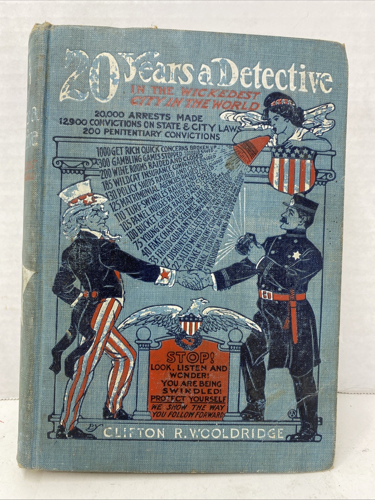 20 Years A Detective in The Wickedest City In The World Wooldridge 1908 First Ed