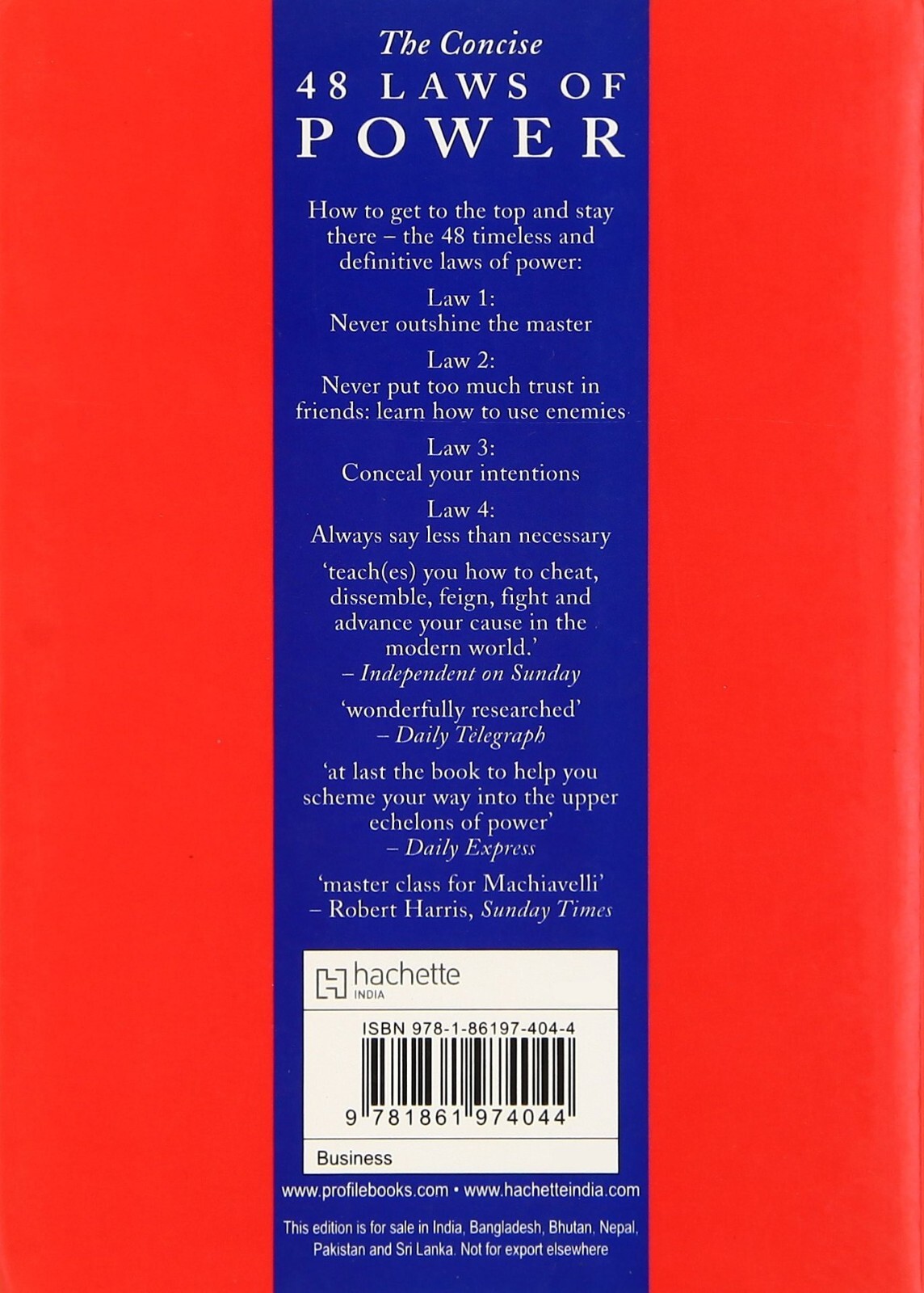 The Concise 48 Laws Of Power by Robert Greene Paperback , English SMALL SIZE NEW