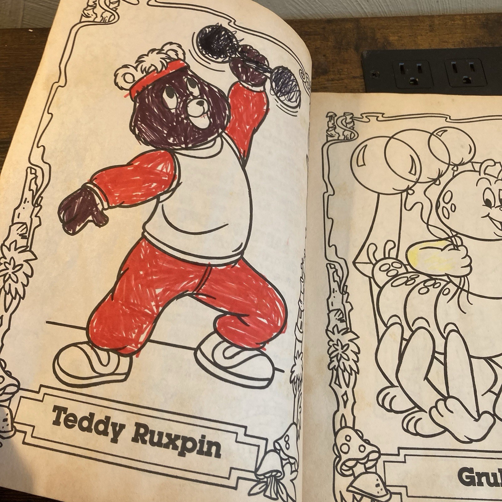 Teddy Ruxpin Coloring Activity Book 108 Clean Pages Golden 1986