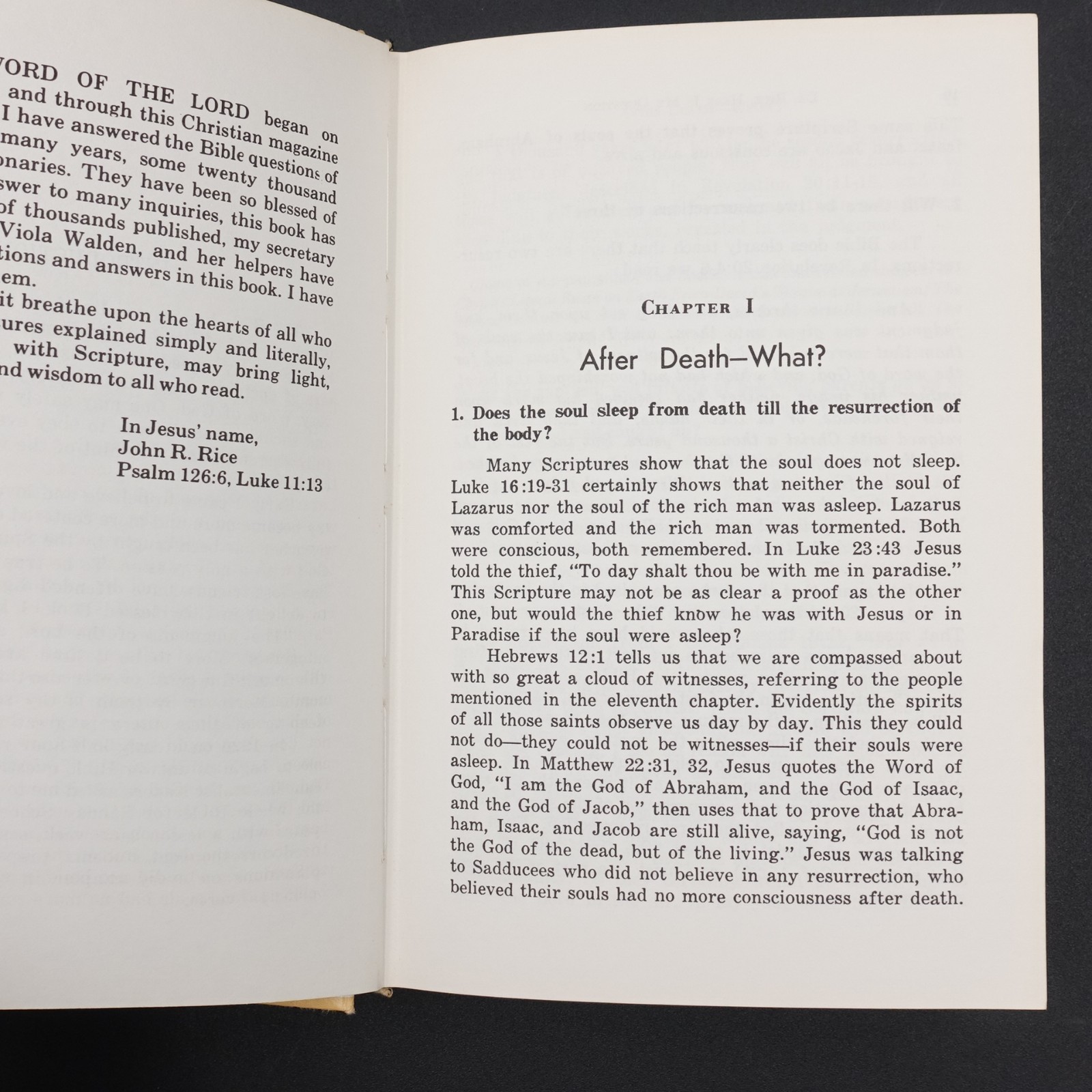 Dr Rice, Here Is My Question by John R Rice 1962 Hardcover Very Good Preowned