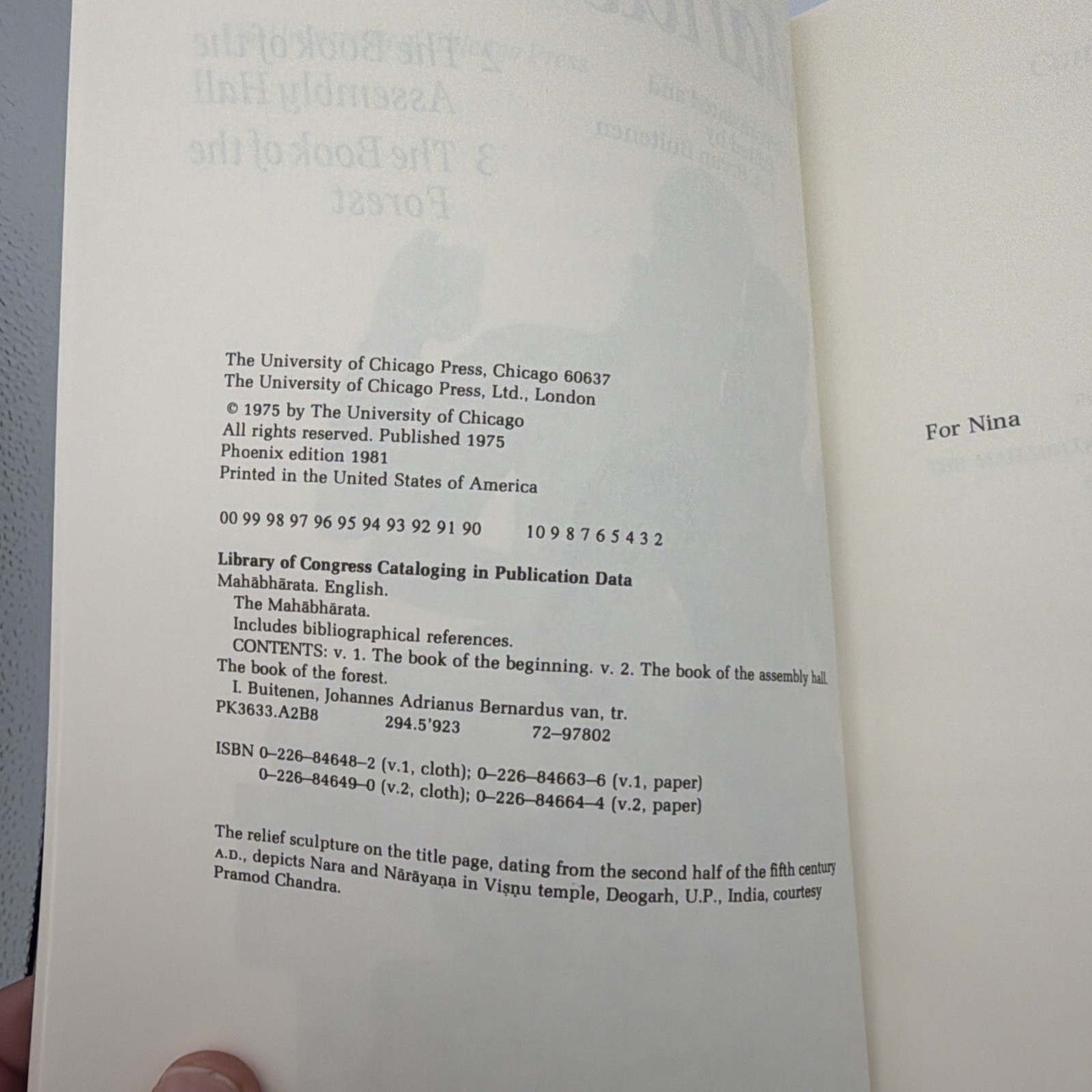 SET- Mahabharata Book number I – 5 – J. A. B. Van Buitenen
