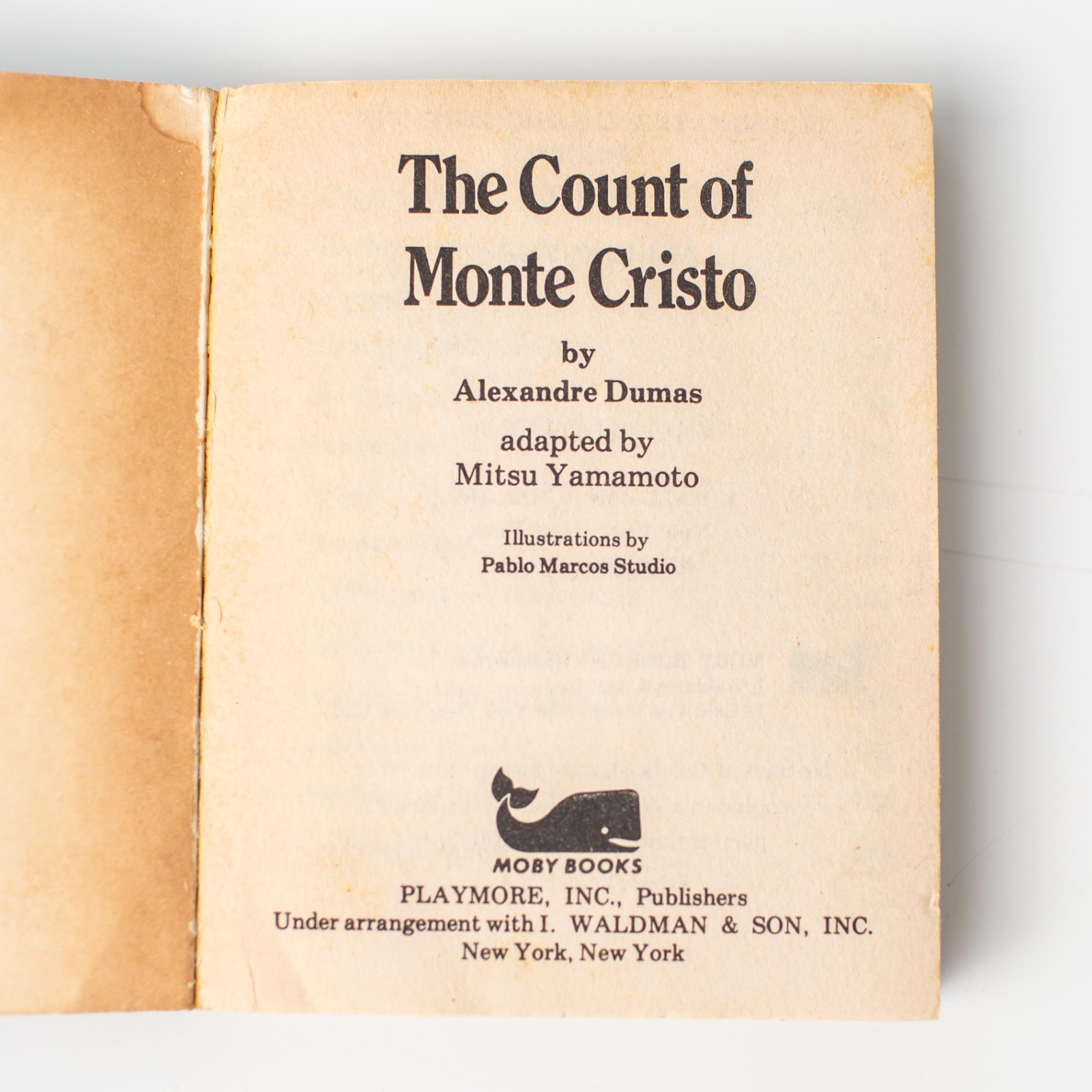 Vintage 1979 Count of Monte Cristo Alexandre Dumas PB Illustrated Classic