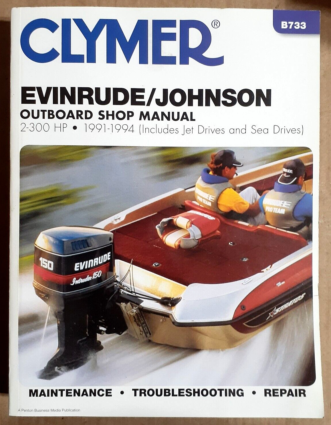 Clymer Evinrude/Johnson 2-300 HP + Jet Drives/Sea Drives 1991-1994 Repair Manual