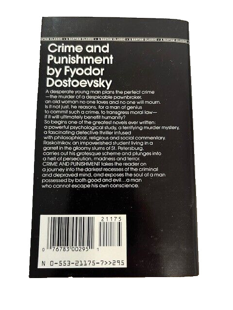 Crime and Punishment (Bantam Classics) paperback by Fyodor Dostoevsky