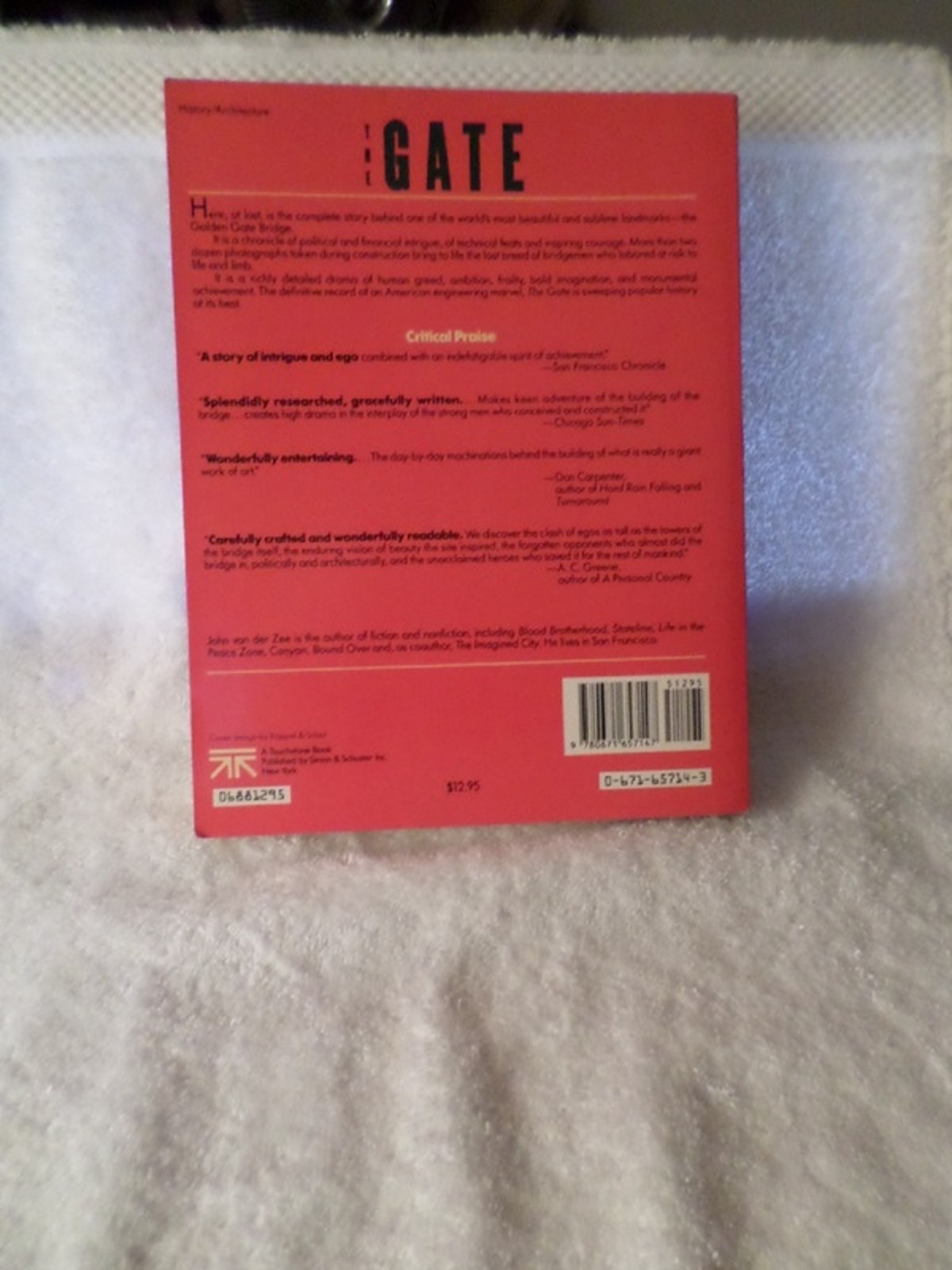 1987 THE GATE John Van Der Zee The Golden Gate Bridge Design & Construction