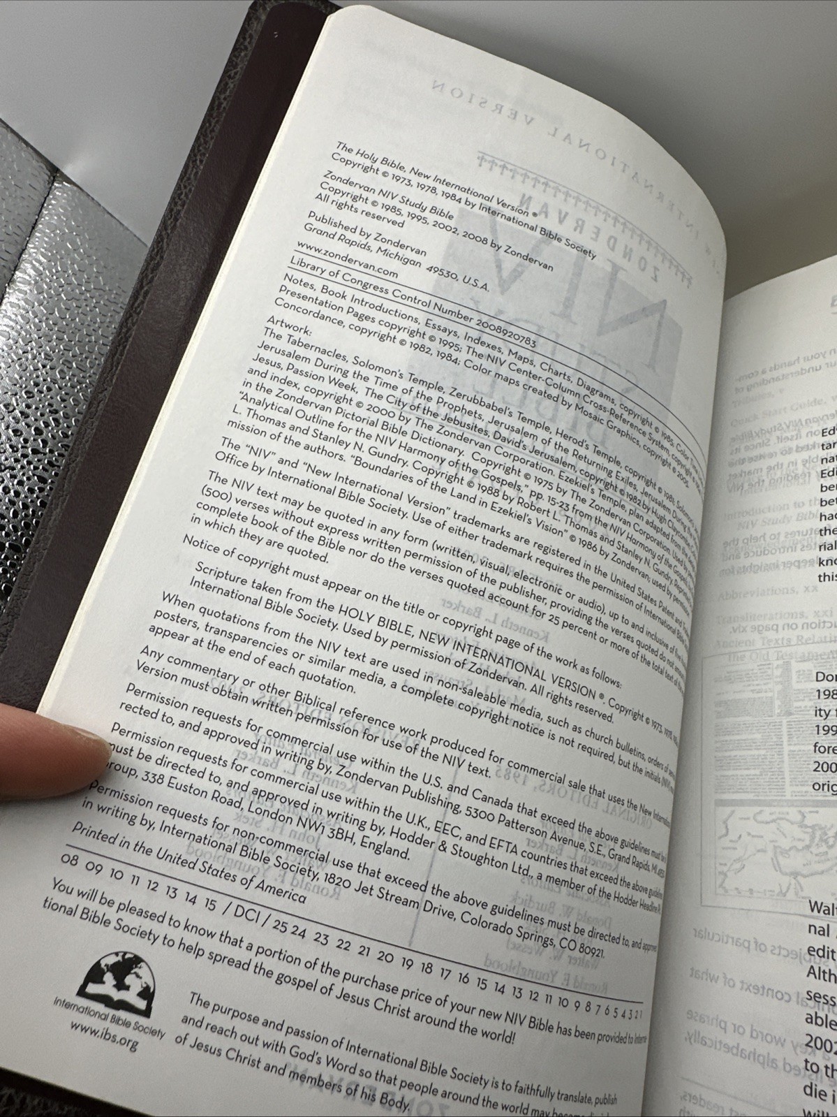 NIV Study Bible by Zondervan Staff (2008, Bonded Leather) FREE SHIPPING!