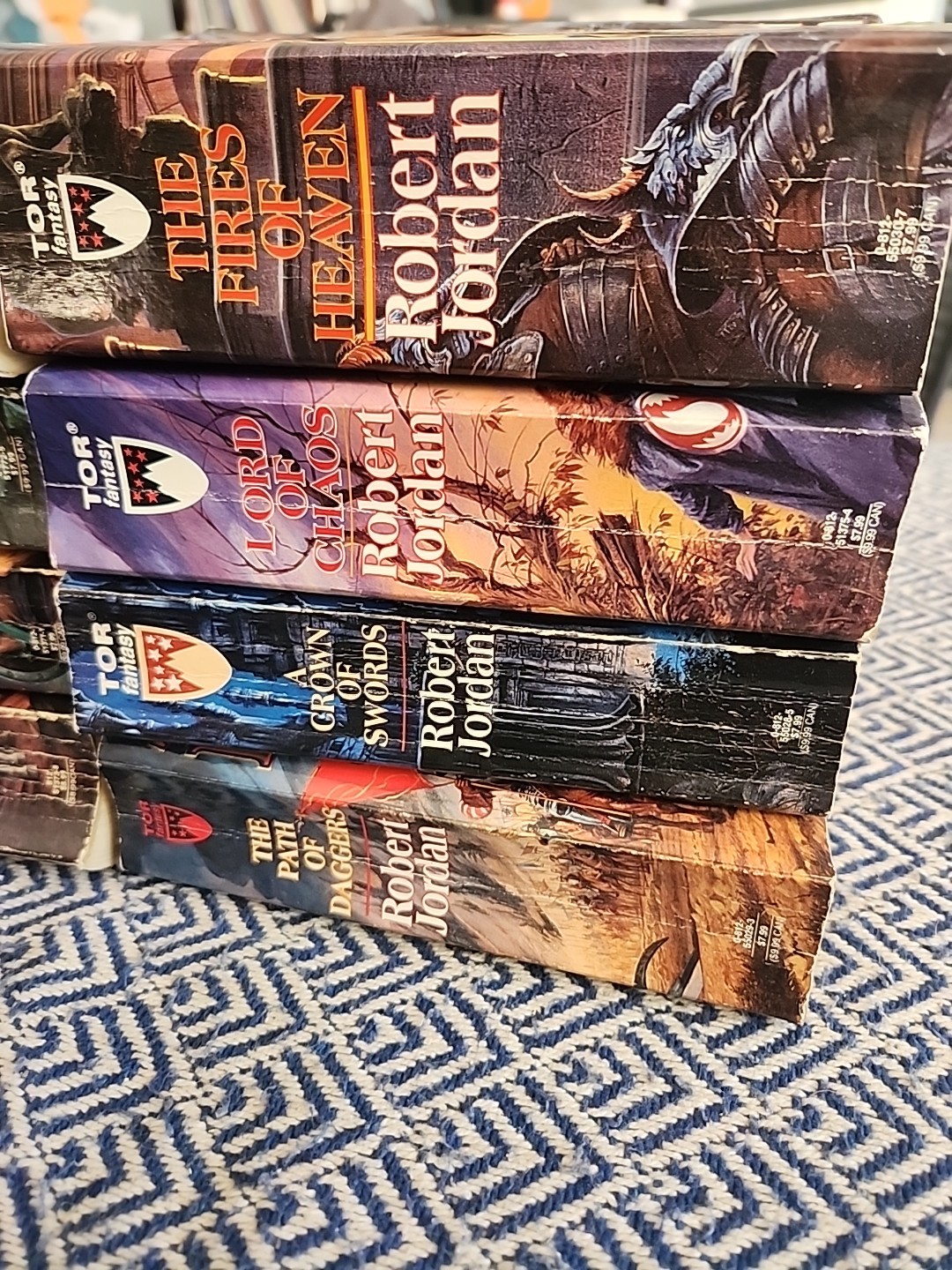 Robert Jordan the Wheel of Time Book Lot Books 1,2,3,4,5,6,7,8 Used