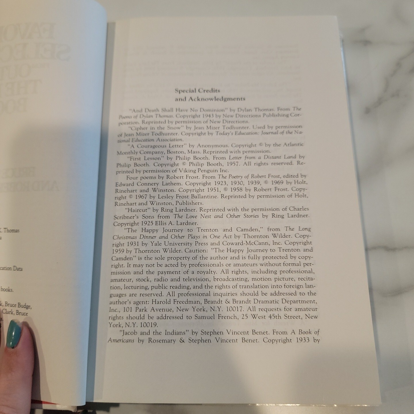 Favorite Selections from Out of the Best Books by Robert K. Thomas WORN EDGES