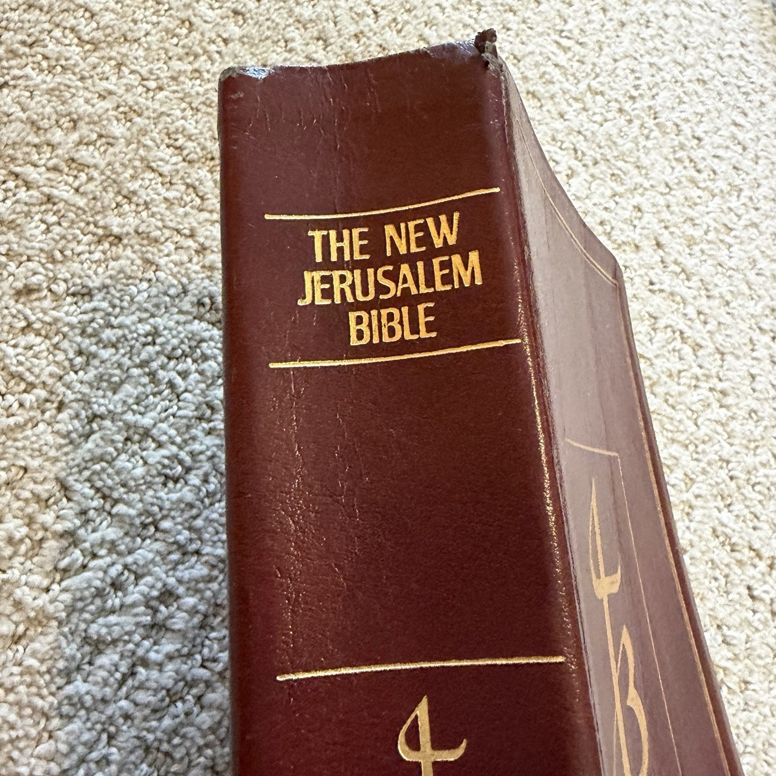 The New Jerusalem Bible Burgundy Hardcover 1985 Gold Thumb Indexed Tabbed