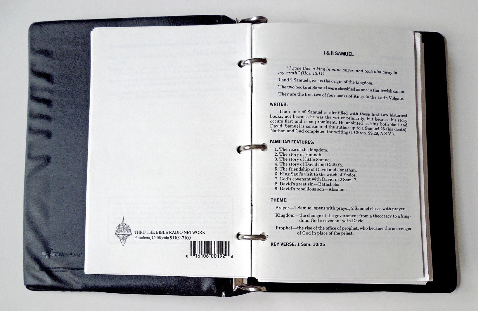 J. Vernon McGee’s Notes on the Holy Bible (partially complete, w/binder)