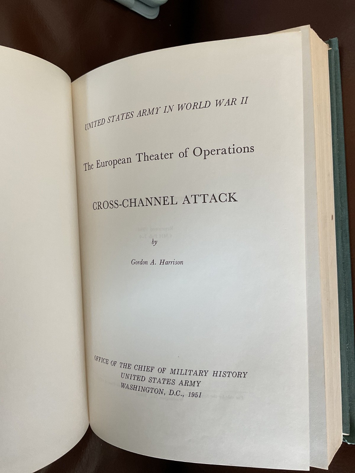 Cross-Channel Attack (6 June 1944), (US Army in WWII) Harrison VG