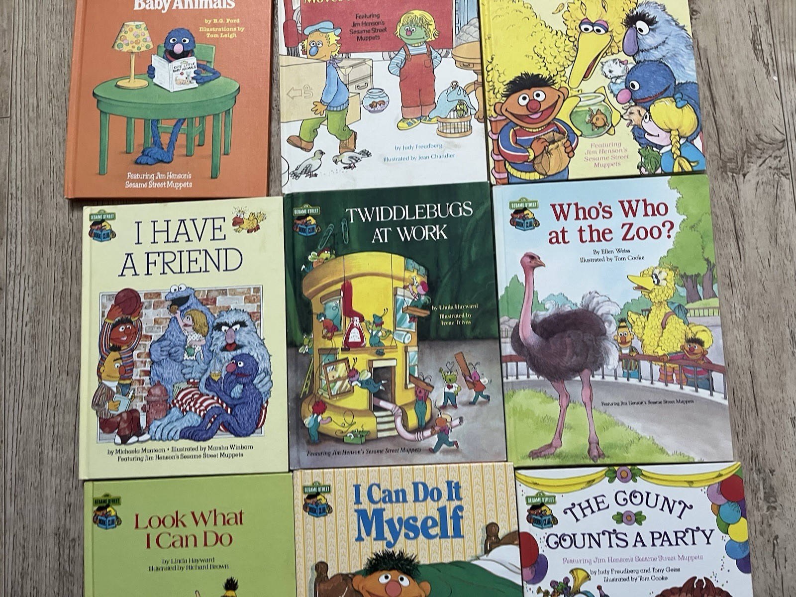 Sesame Street Book Club Book Lot of 12 Vintage 1980 Hardcover Freddie Twiddlebug