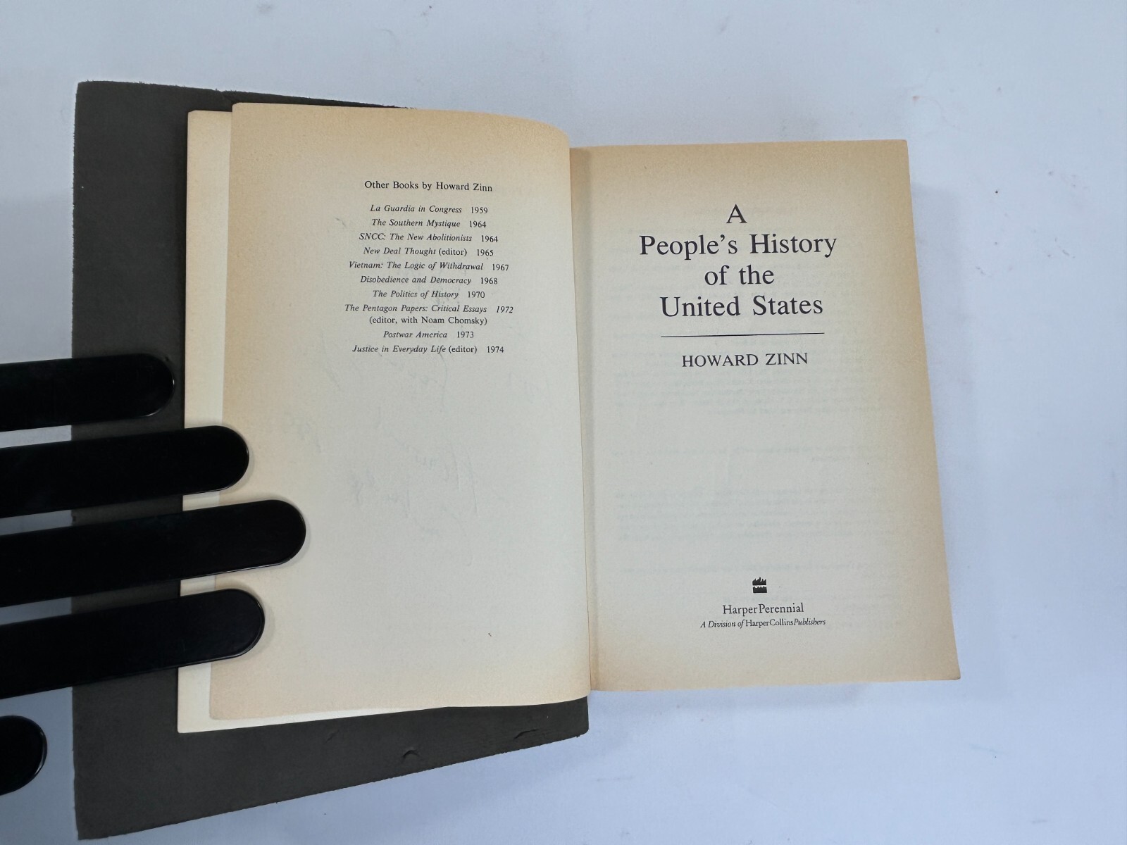 A People’s History of the United Sates by Howard Zinn – Signed & Inscribed