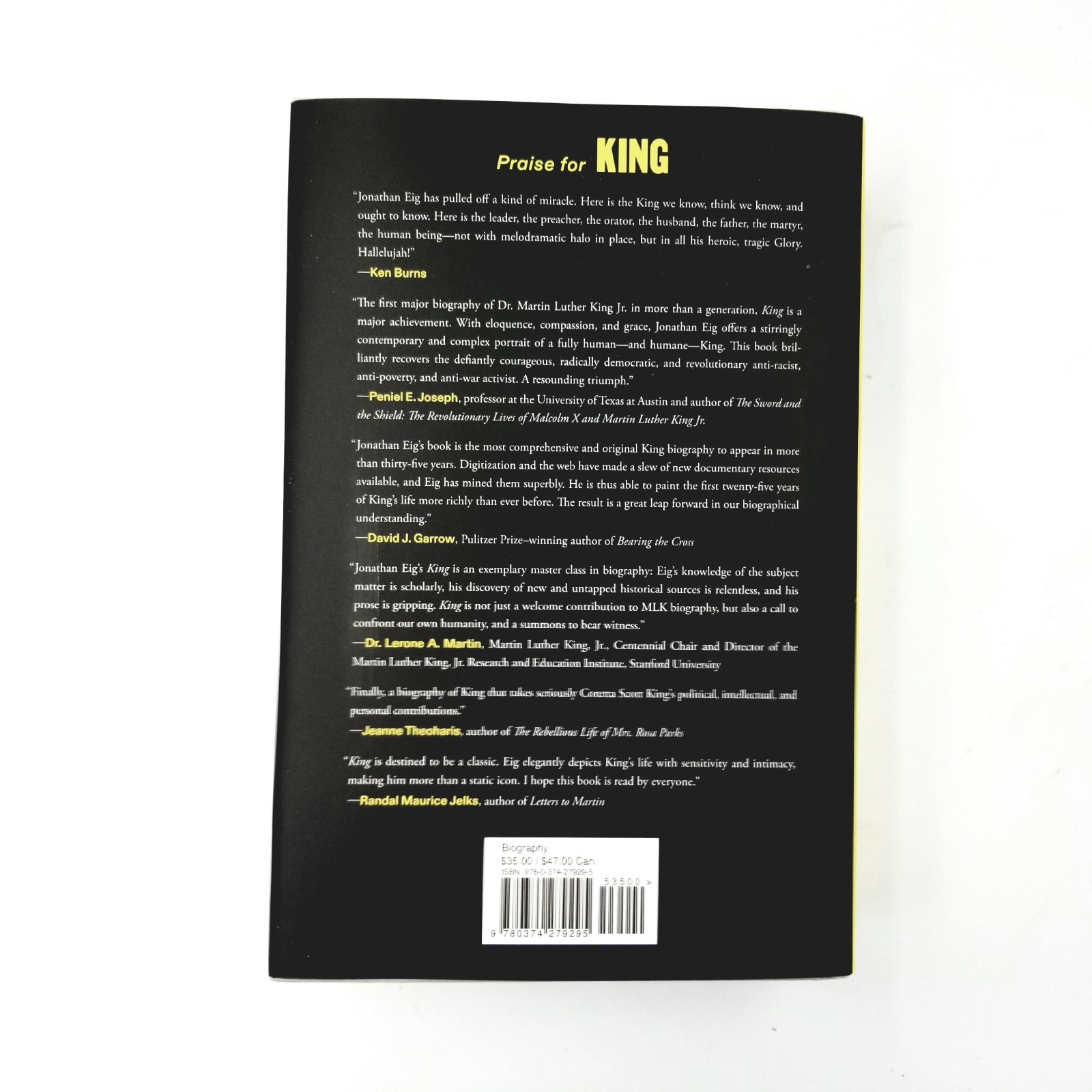 King: A Life by Jonathan Eig – 2023 First Edition HC DJ