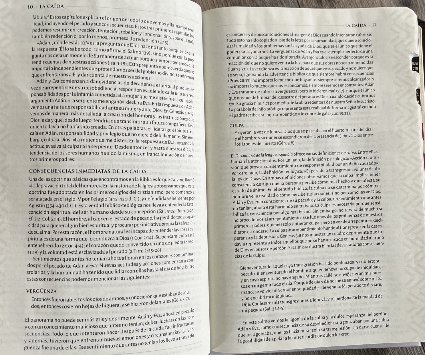 Biblia tematica RVR 1960 de Estudio, Marrón OscuroPiel Fabricada indice