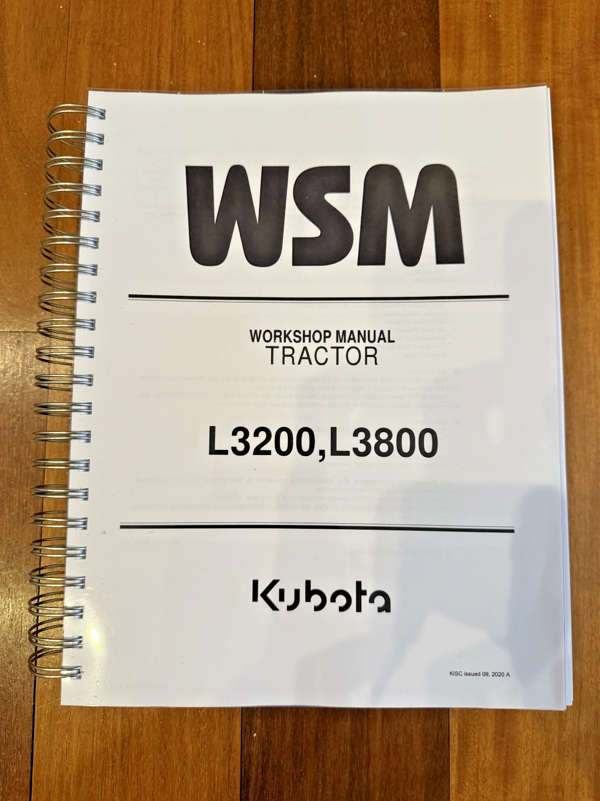 KUBOTA L3200 L3800 Tractor Workshop Manual 2011-2014 – BOUND – COVERS – FOLDOUTS