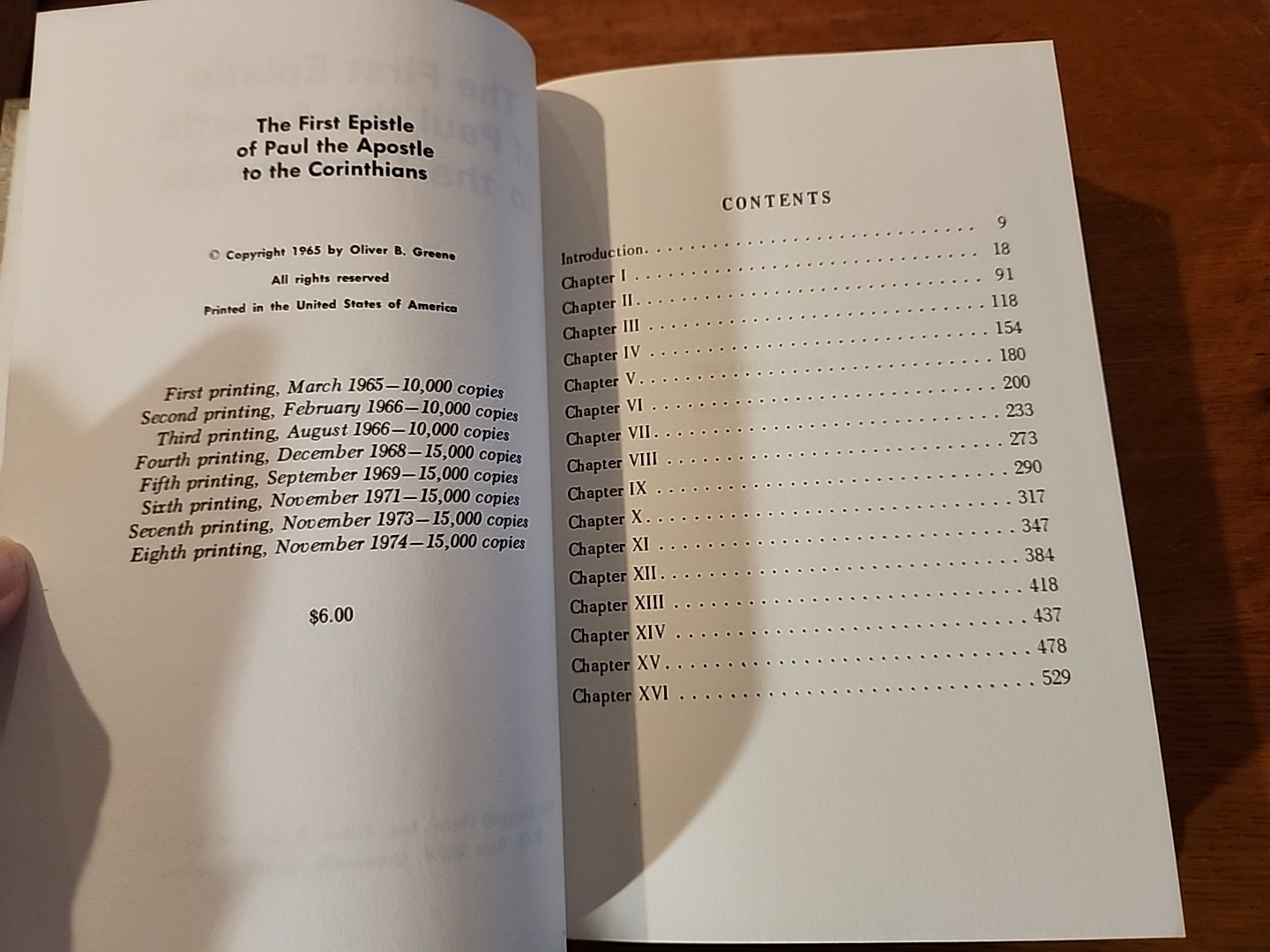 (1974, Hardcover) First Epistle of Paul to the Corinthians, Oliver B Greene