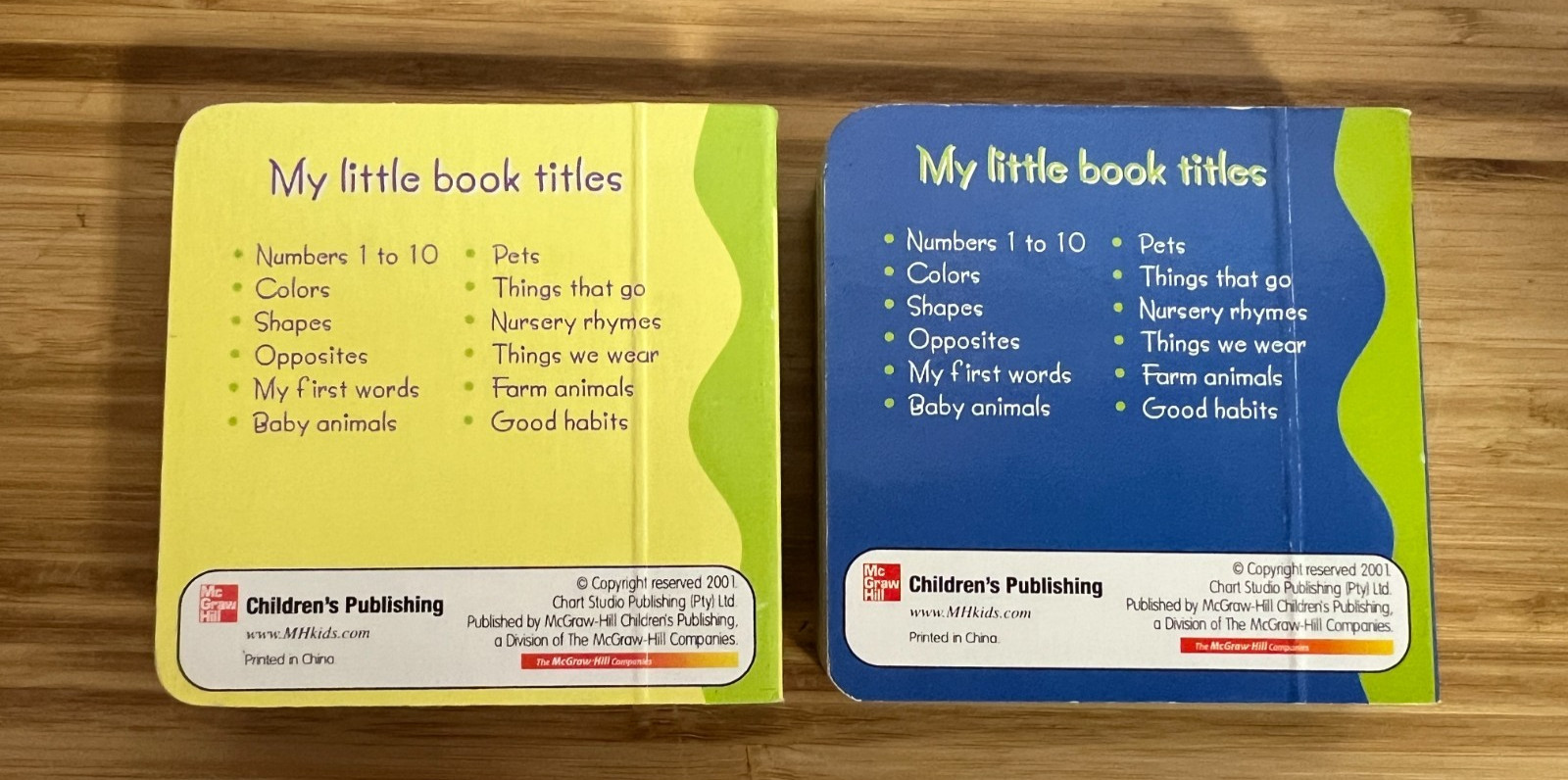 My Little Library: Early Learning – 12 mini board books – dated 2003