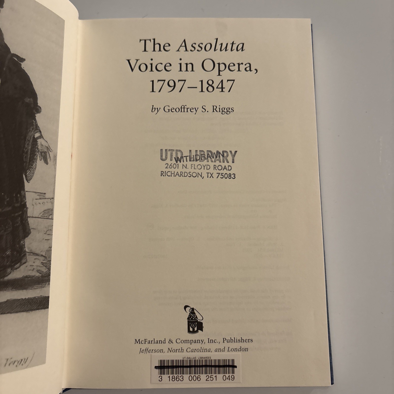 Assoluta Voice in Opera, 1797-1847 by Geoffrey S. Riggs (2003, Hardcover)