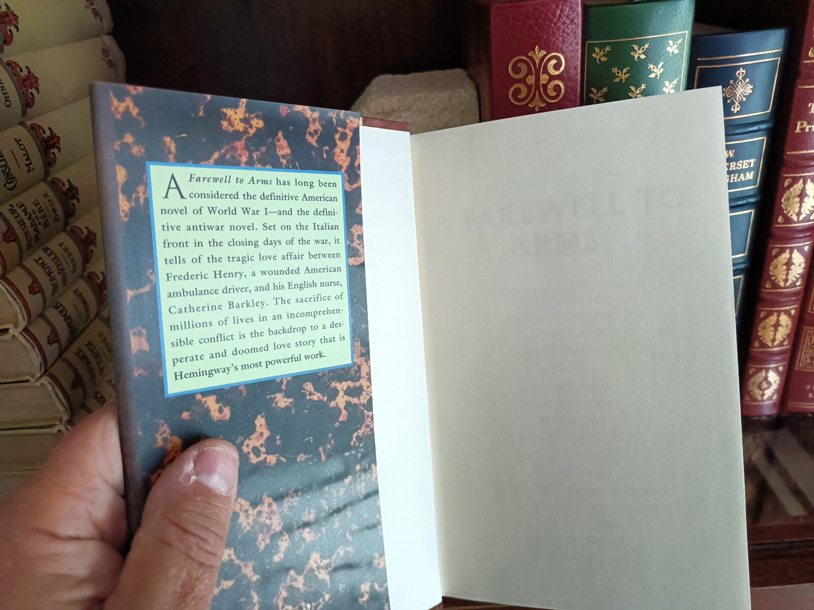 BMOC_A Farewell to Arms_Ernest Hemingway_HCDJ_1993_Very Good