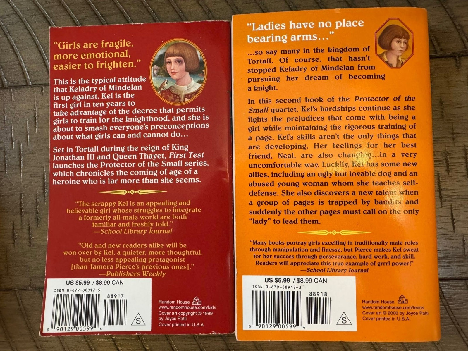 2 Tamora Pierce Protector of the Small FIRST TEST & PAGE Nice! VGC 1 & 2