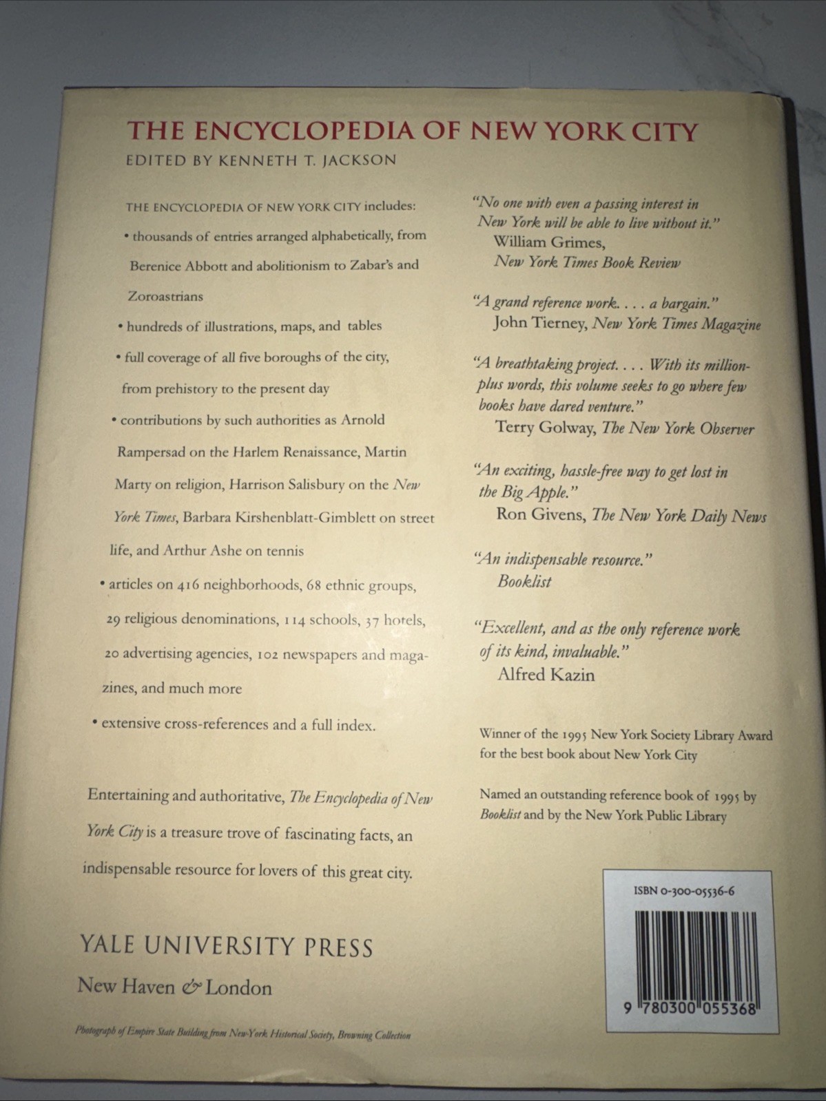 Encyclopedia of New York City by Kenneth T. Jackson (1995, Hardcover)